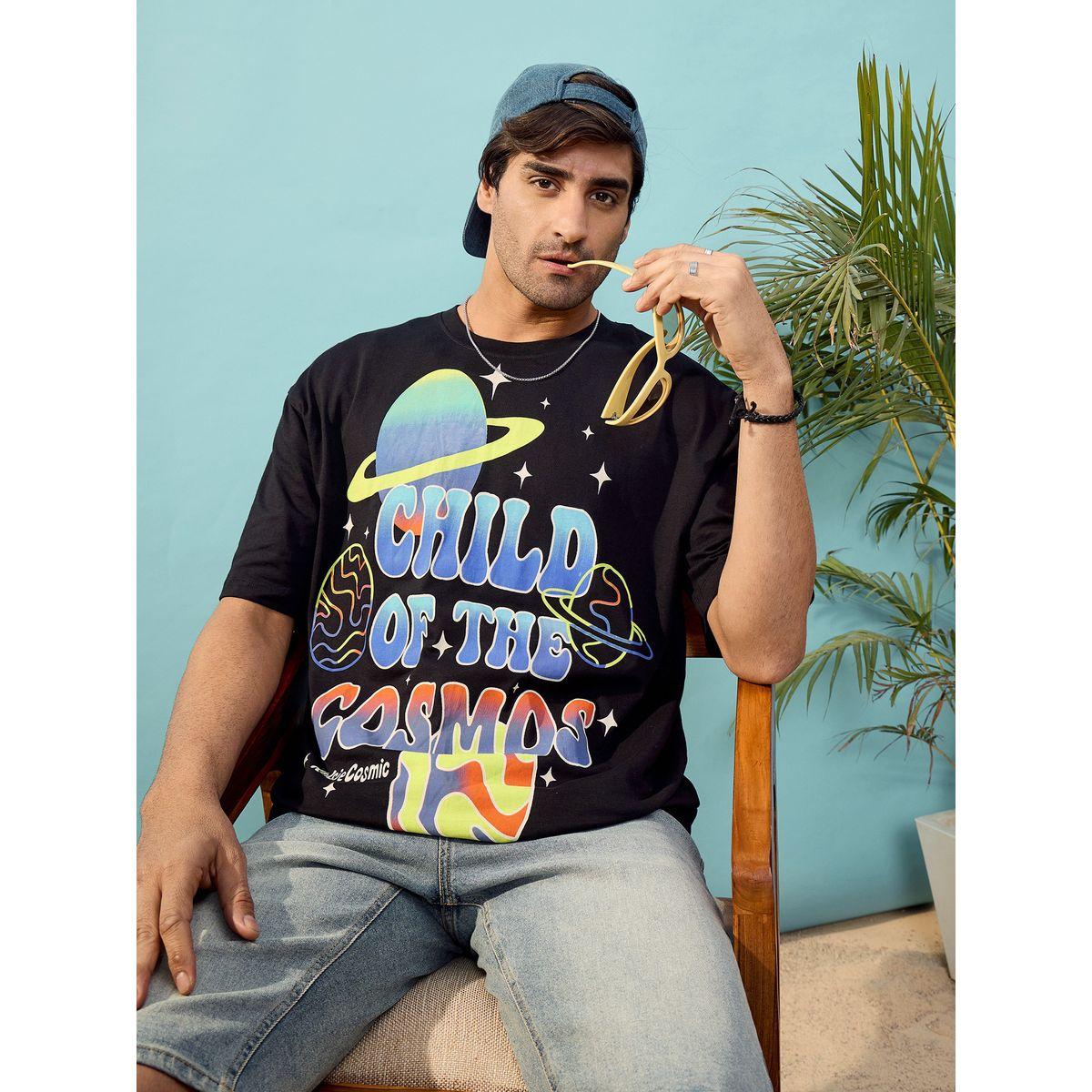 تيشيرت فضفاض مطبع بطبعة جرافيك ماسكلن ساسافراس × ستايلي-men-clothing-tshirtsandpolos-tshirts-image-1