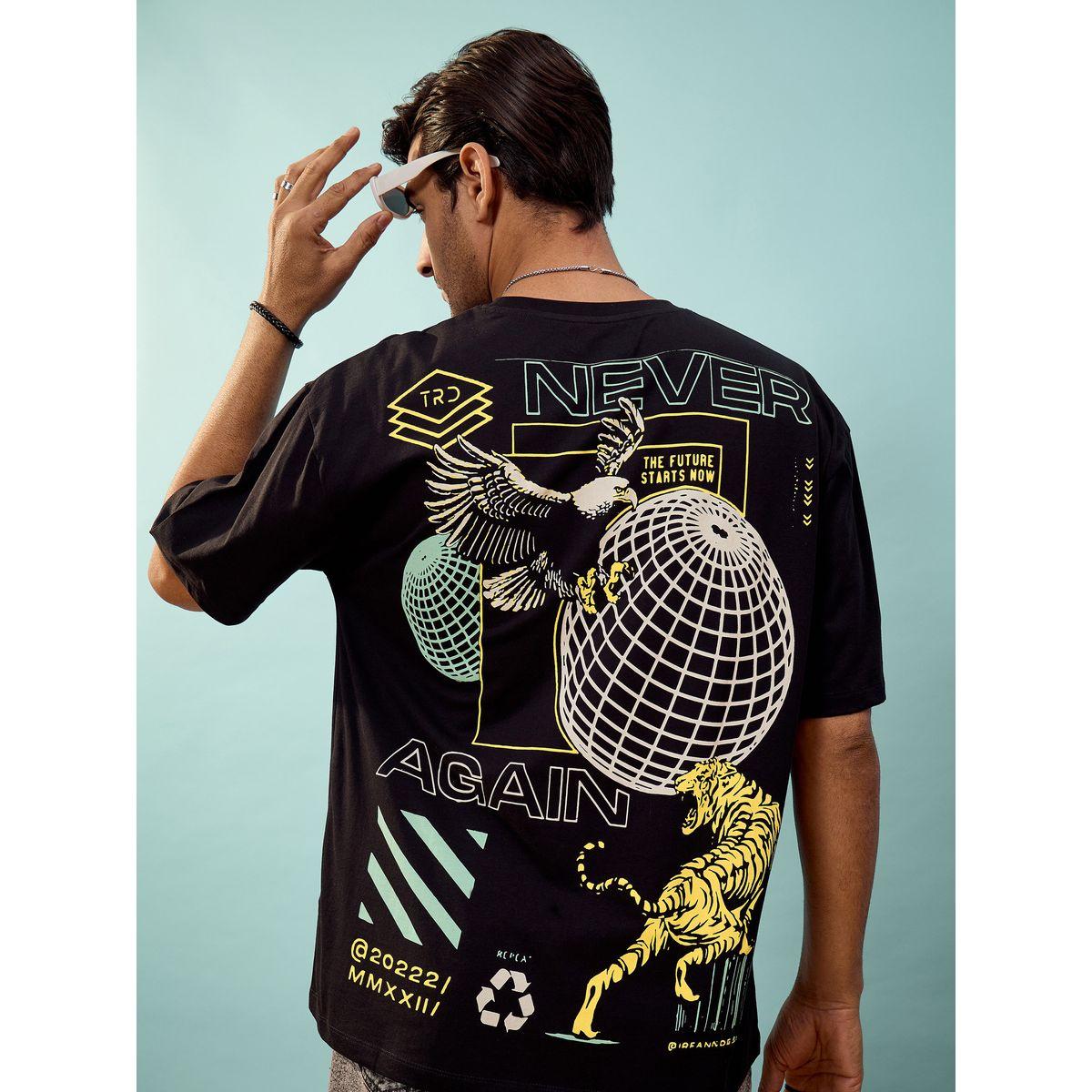Mascln Sassafras X Styli  Never Again Graphic Print Oversized T-Shirt-men-clothing-tshirtsandpolos-tshirts-image-5