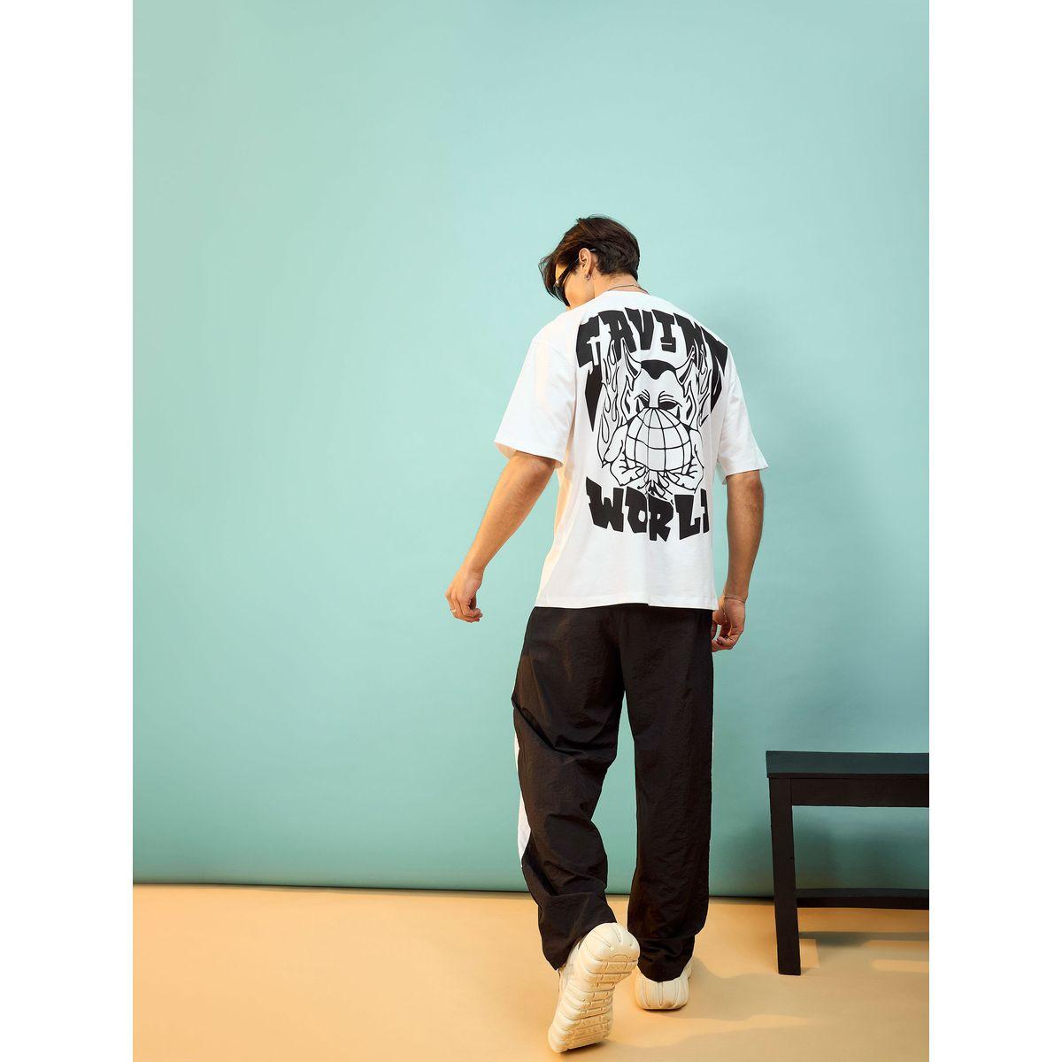 تيشيرت فضفاض مطبع بطبعة جرافيك ماسكلن ساسافراس × ستايلي-men-clothing-tshirtsandpolos-tshirts-image-6