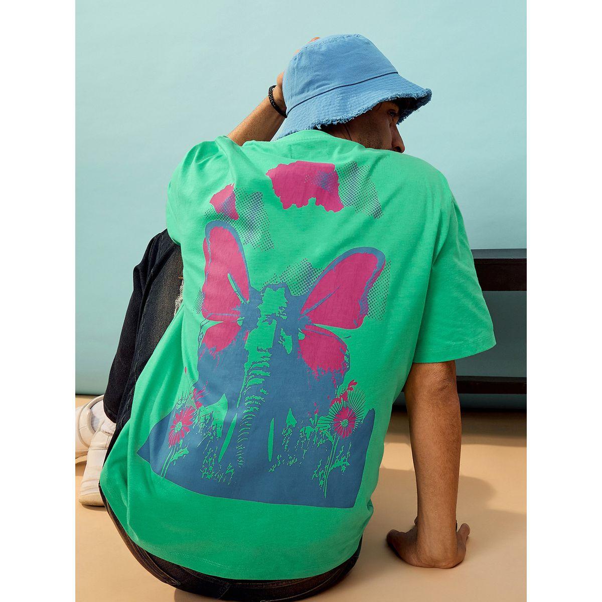 Mascln Sassafras X Styli  Elephant Graphic Print Oversized T-Shirt-men-clothing-tshirtsandpolos-tshirts-image-1