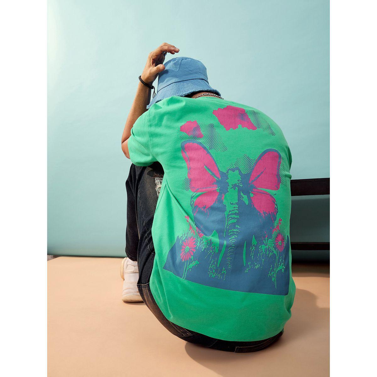 Mascln Sassafras X Styli  Elephant Graphic Print Oversized T-Shirt-men-clothing-tshirtsandpolos-tshirts-image-6