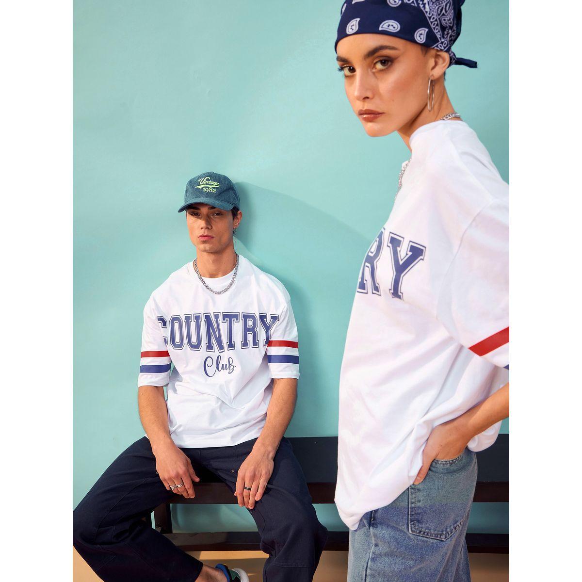 تيشيرت فضفاض بخطوط وطبعة كتابة ماسكلن ساسافراس × ستايلي-men-clothing-tshirtsandpolos-tshirts-image-1