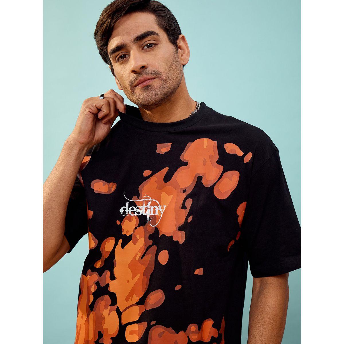 تيشيرت فضفاض مطبع بطبعة جرافيك ماسكلن ساسافراس × ستايلي-men-clothing-tshirtsandpolos-tshirts-image-4