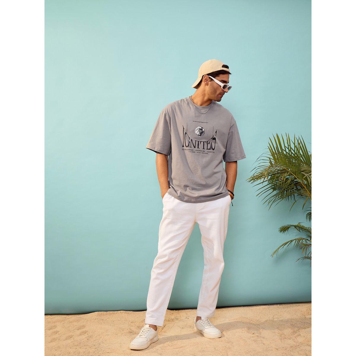 تيشيرت فضفاض مطبع بطبعة جرافيك ماسكلن ساسافراس × ستايلي-men-clothing-tshirtsandpolos-tshirts-image-2