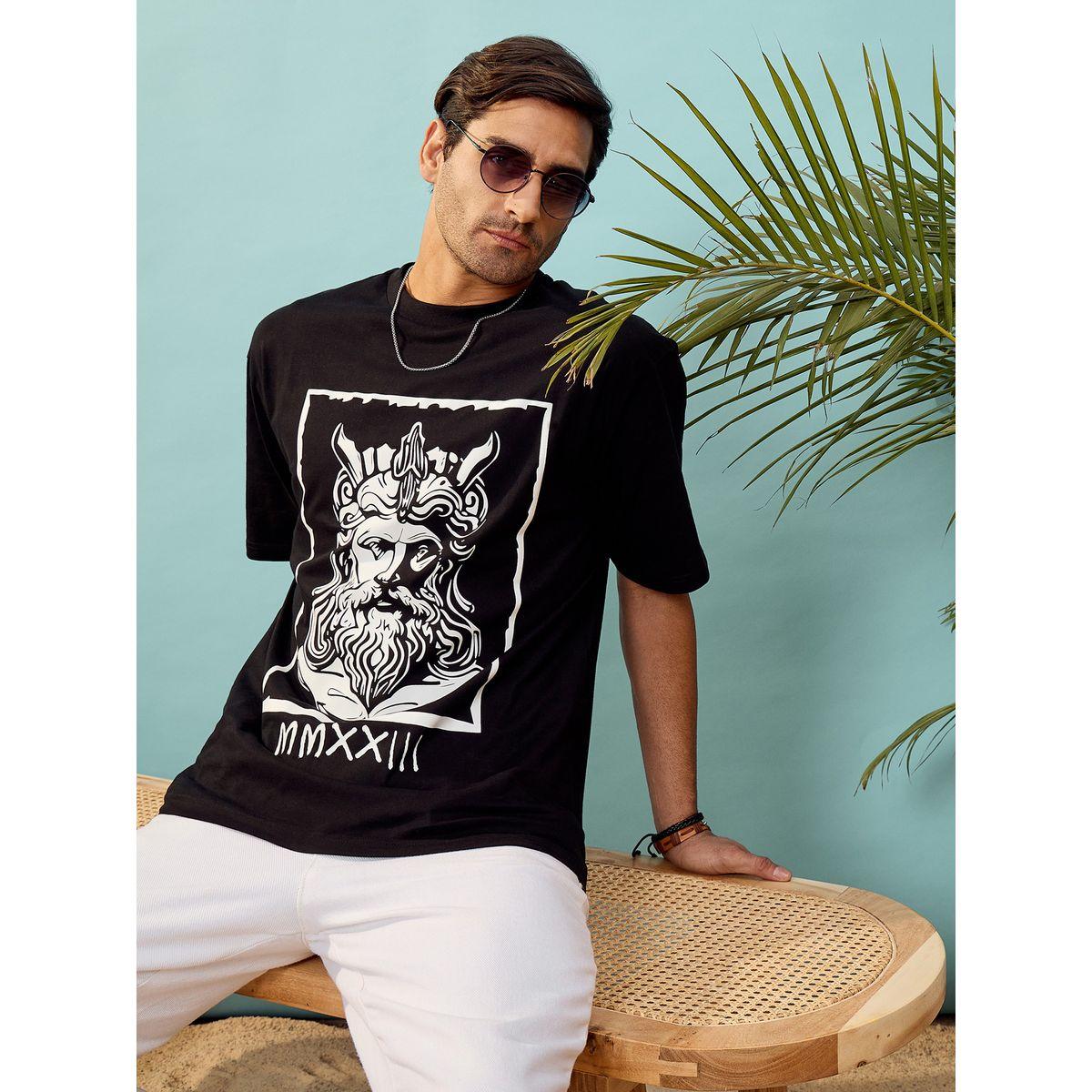 تيشيرت فضفاض مطبع بطبعة جرافيك ماسكلن ساسافراس × ستايلي-men-clothing-tshirtsandpolos-tshirts-image-2