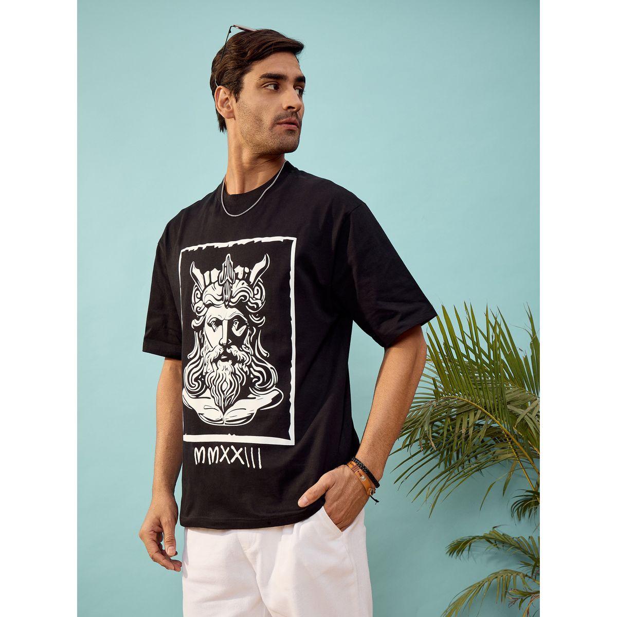 تيشيرت فضفاض مطبع بطبعة جرافيك ماسكلن ساسافراس × ستايلي-men-clothing-tshirtsandpolos-tshirts-image-3