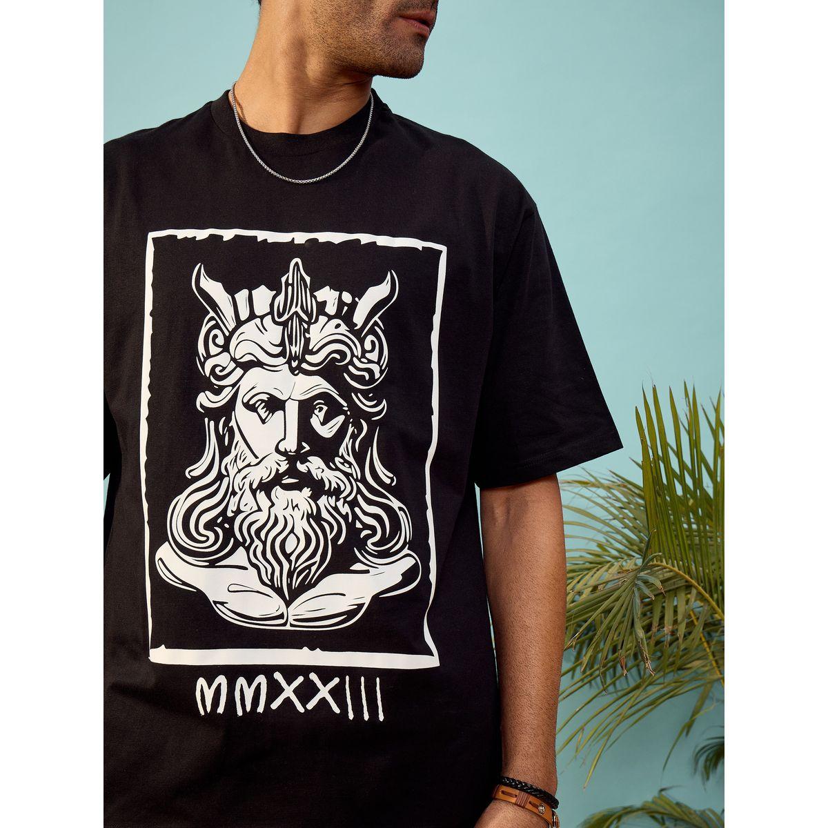 تيشيرت فضفاض مطبع بطبعة جرافيك ماسكلن ساسافراس × ستايلي-men-clothing-tshirtsandpolos-tshirts-image-4