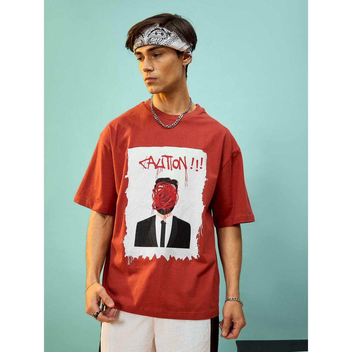 Mascln Sassafras X Styli  Caution Graphic Oversized T-Shirt-men-clothing-tshirtsandpolos-tshirts-image-1