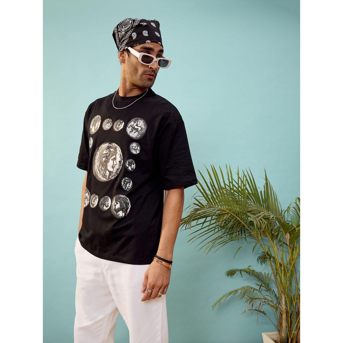 تيشيرت فضفاض مطبع بطبعة جرافيك ماسكلن ساسافراس × ستايلي-men-clothing-tshirtsandpolos-tshirts-image-3