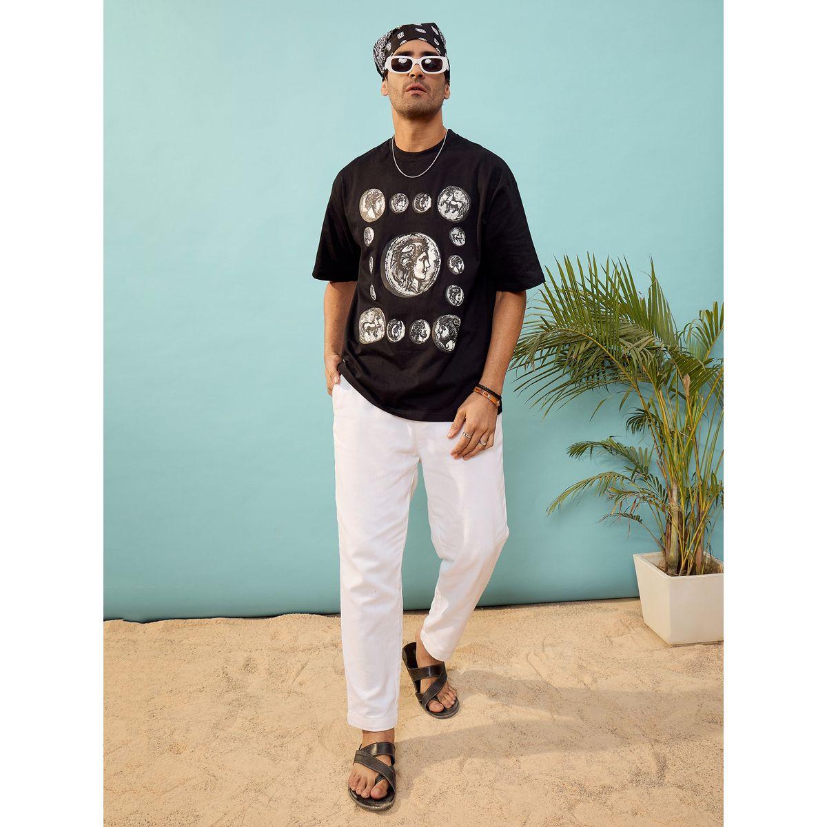تيشيرت فضفاض مطبع بطبعة جرافيك ماسكلن ساسافراس × ستايلي-men-clothing-tshirtsandpolos-tshirts-image-6