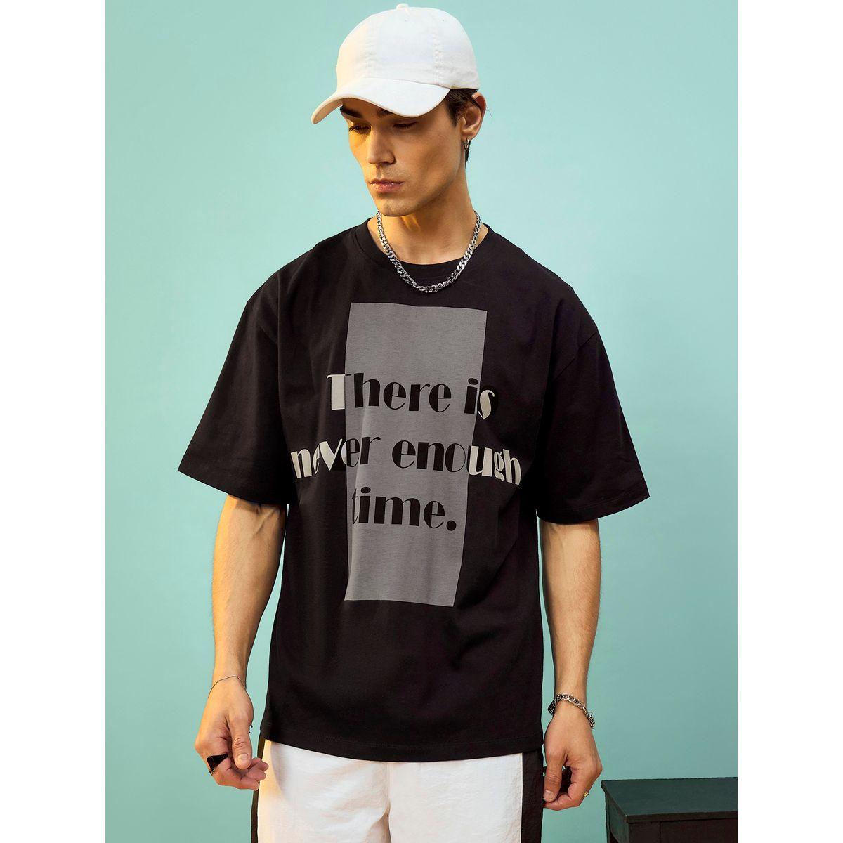 Mascln Sassafras X Styli  Enough Time Slogan Oversized T-Shirt-men-clothing-tshirtsandpolos-tshirts-image-1