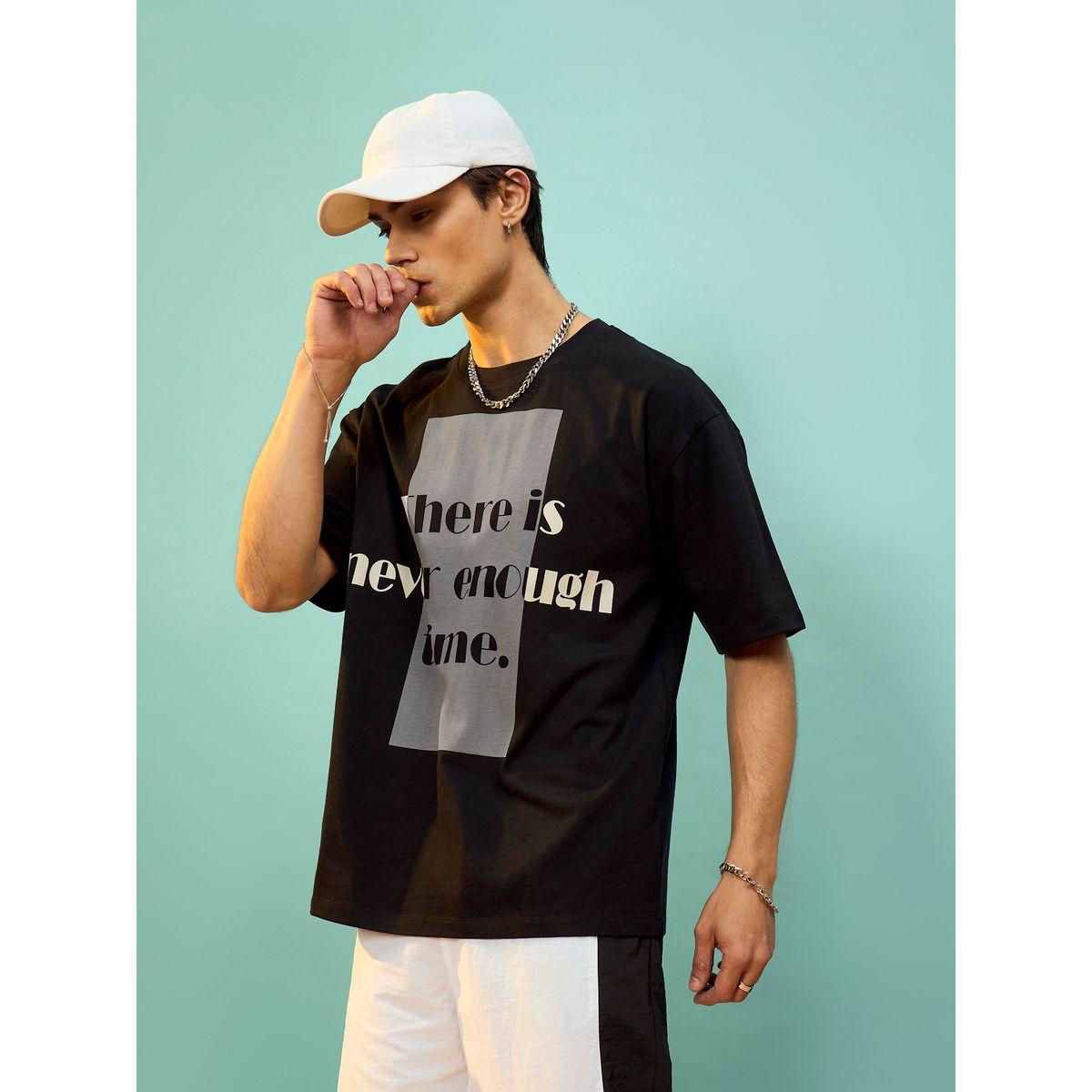 Mascln Sassafras X Styli  Enough Time Slogan Oversized T-Shirt-men-clothing-tshirtsandpolos-tshirts-image-2