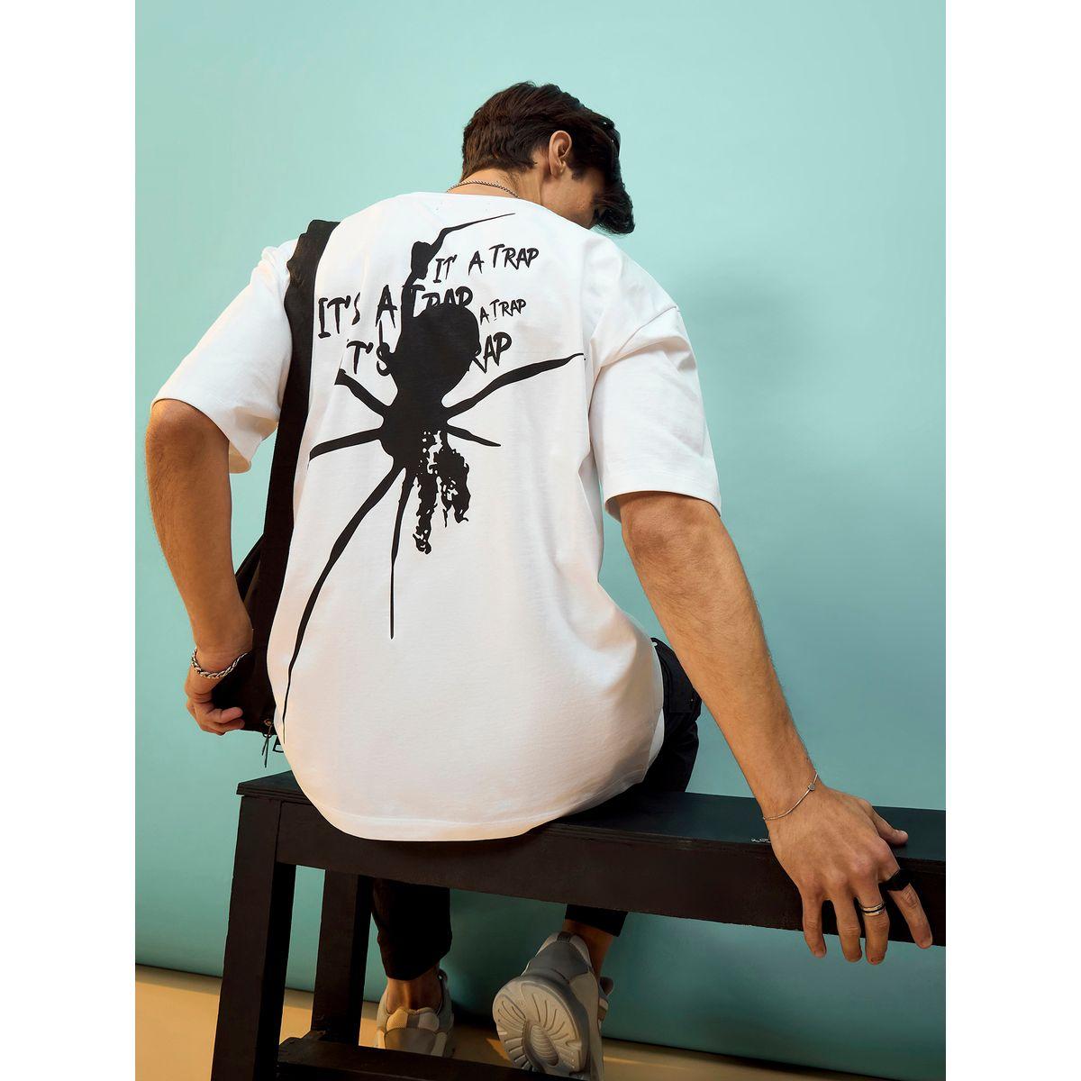 تيشيرت فضفاض مطبع بطبعة جرافيك ماسكلن ساسافراس × ستايلي-men-clothing-tshirtsandpolos-tshirts-image-1