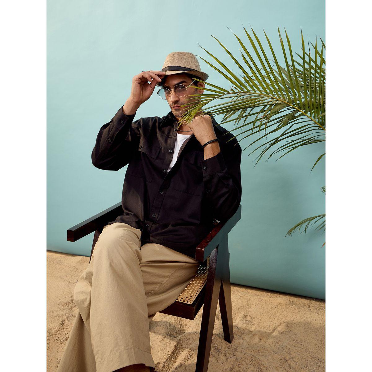 Mascln Sassafras X Styli  Twill Utility Pocket Oversized Shirt-men-clothing-shirts-image-2