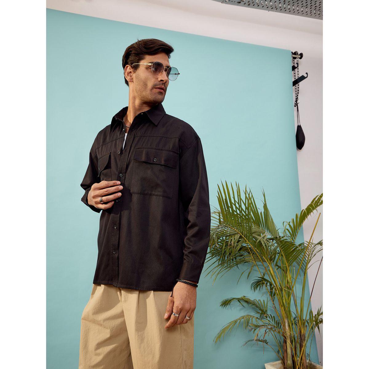 Mascln Sassafras X Styli  Twill Utility Pocket Oversized Shirt-men-clothing-shirts-image-3