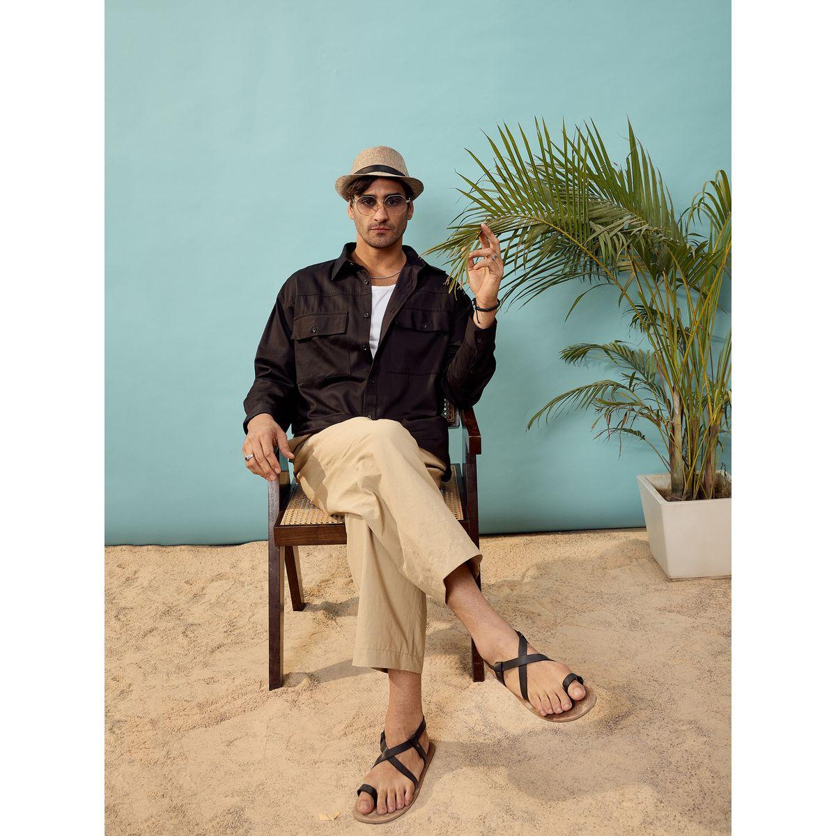 Mascln Sassafras X Styli  Twill Utility Pocket Oversized Shirt-men-clothing-shirts-image-7
