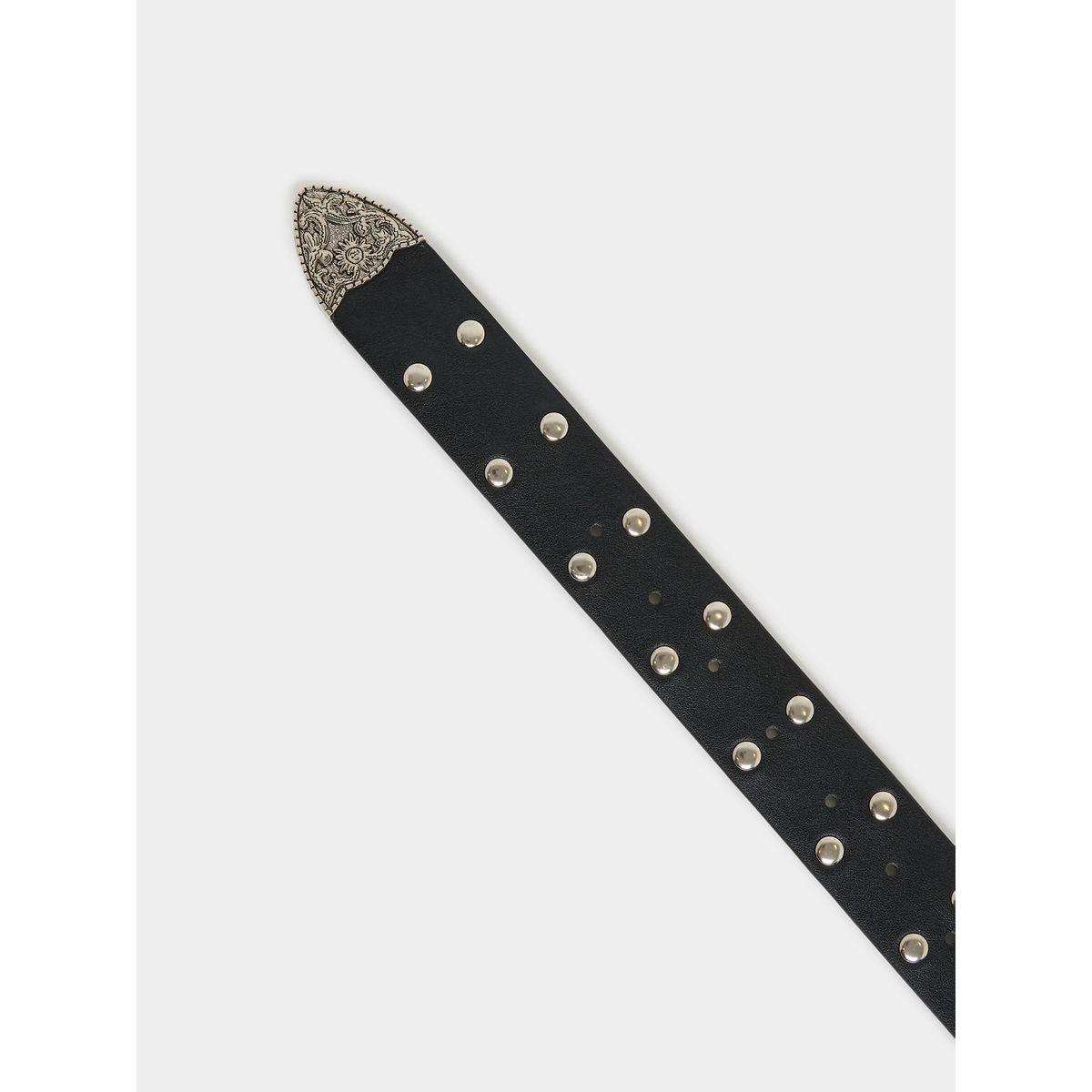 Styli Vintage Look Buckle Belt with Stud Detail-women-clothingaccessories-belts-image-4