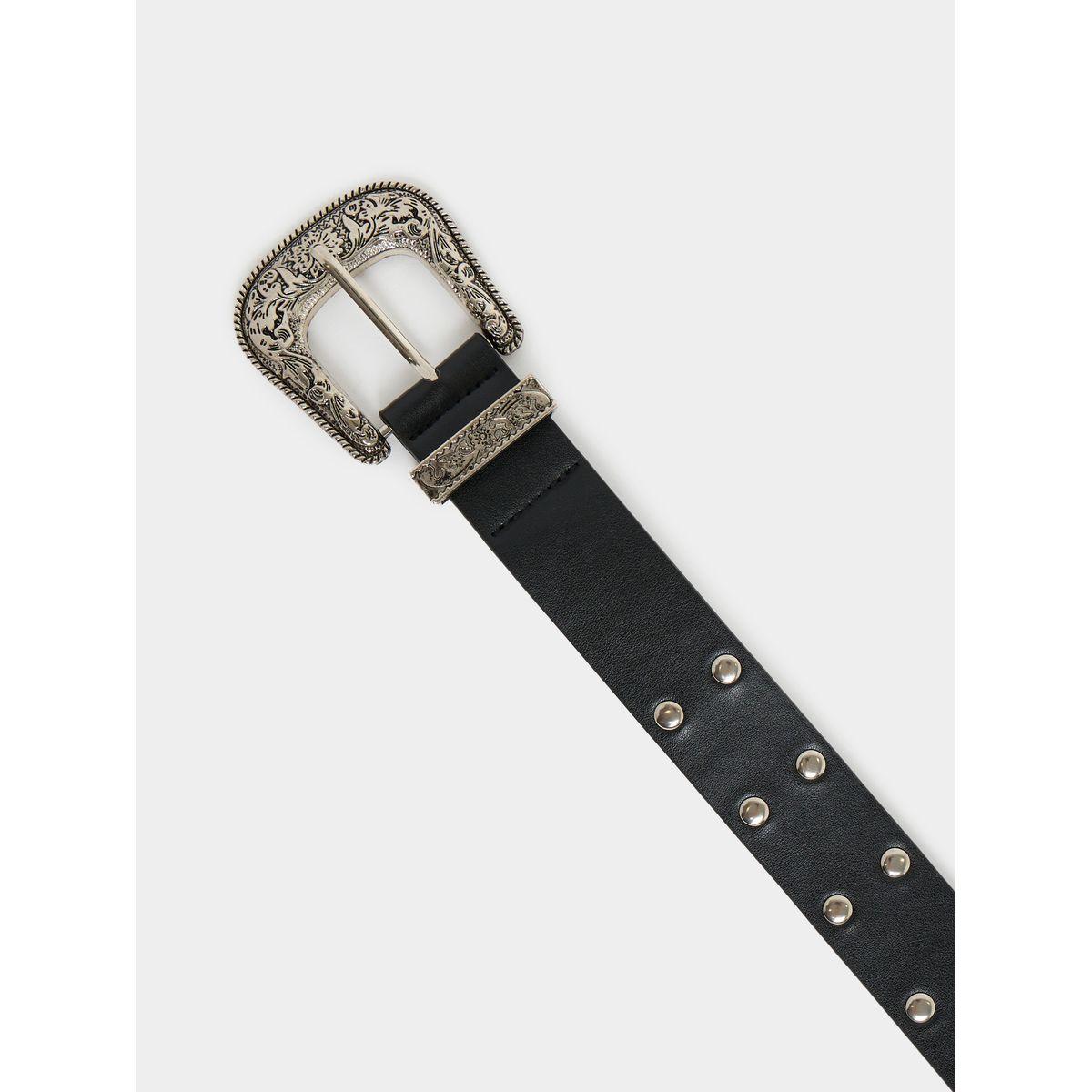 Styli Vintage Look Buckle Belt with Stud Detail-women-clothingaccessories-belts-image-5
