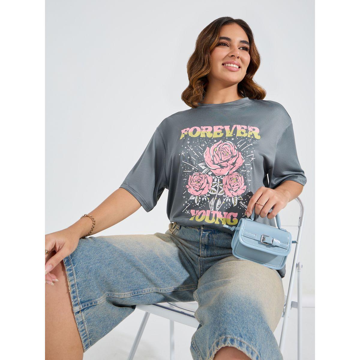 Styli Oversized Rose Graphic Print T-Shirt-women-clothing-tshirts-image-1