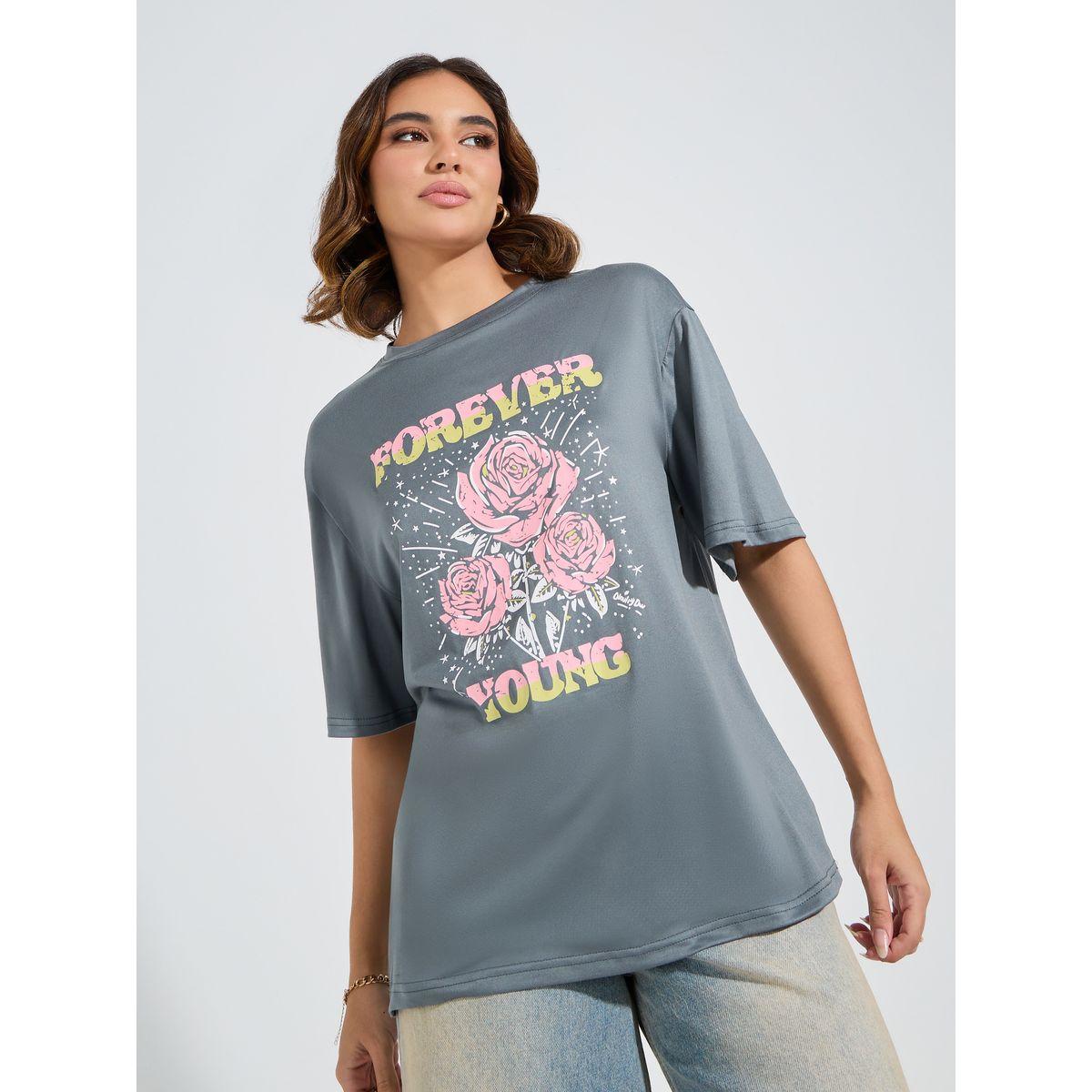تيشيرت فضفاض مطبع بطبعة جرافيك-women-clothing-tshirts-image-3