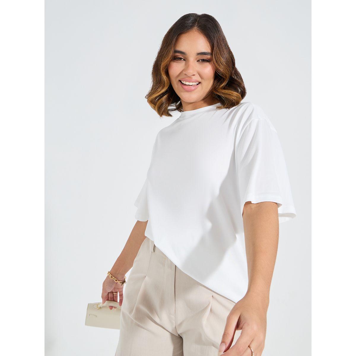 تيشيرت فضفاض مطبع بطبعة جرافيك-women-clothing-tshirts-image-3