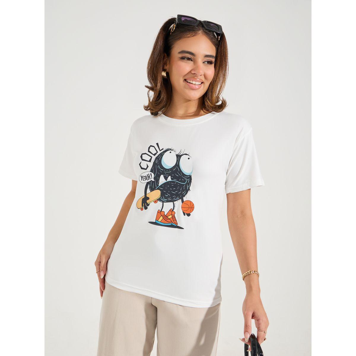 Styli Oversized Monster Graphic Print T-Shirt-women-clothing-tshirts-image-3