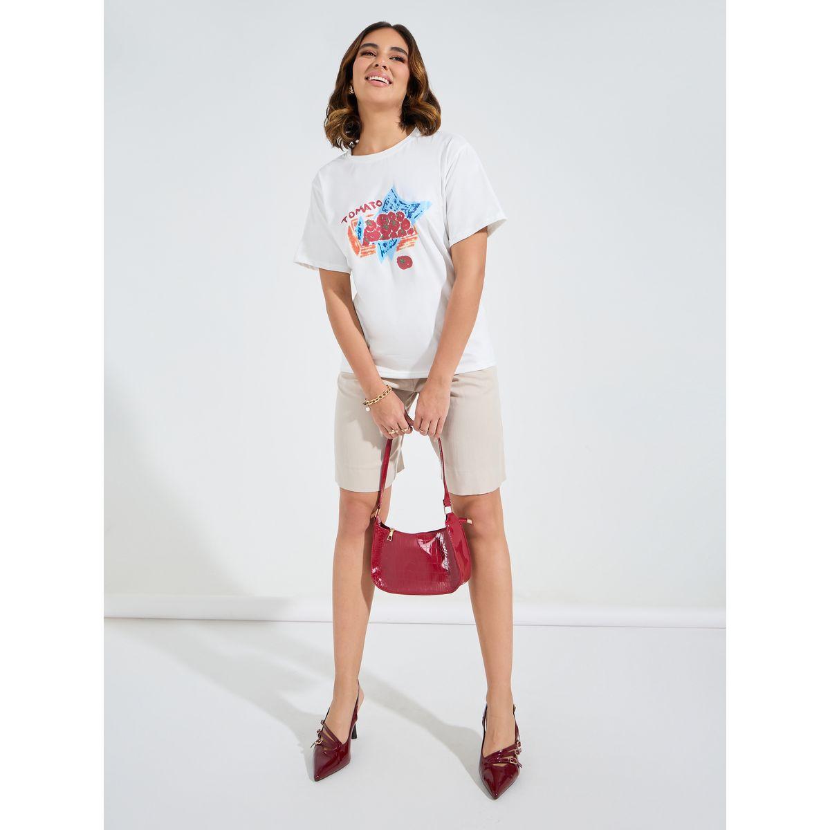 Styli Regular Fit Tomato Graphic Print T-Shirt-women-clothing-tshirts-image-2