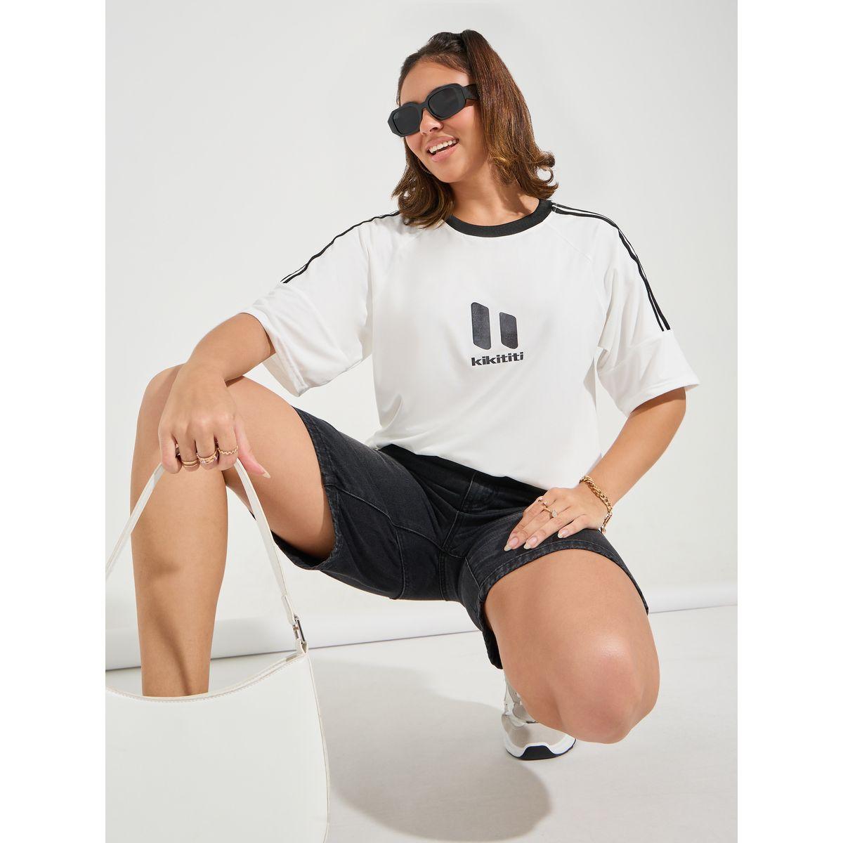 Styli Oversized Striped Taping Detail Printed T-Shirt-women-clothing-tshirts-image-1