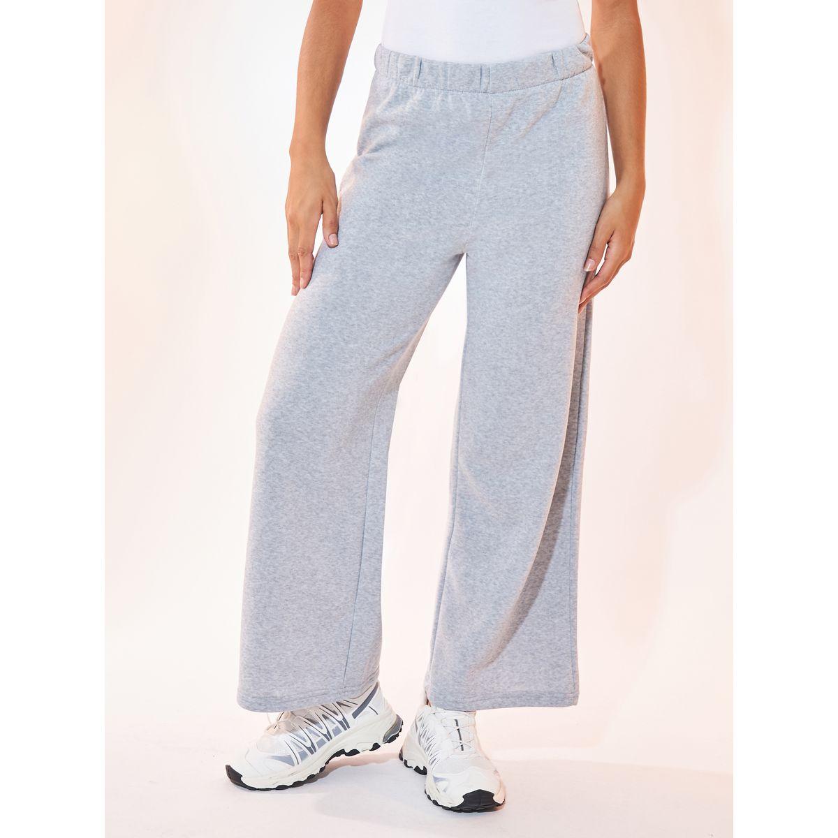 Styli Solid Fleece Jacket & Straight Leg Pants Co-Ords-women-clothing-coordsets-image-4