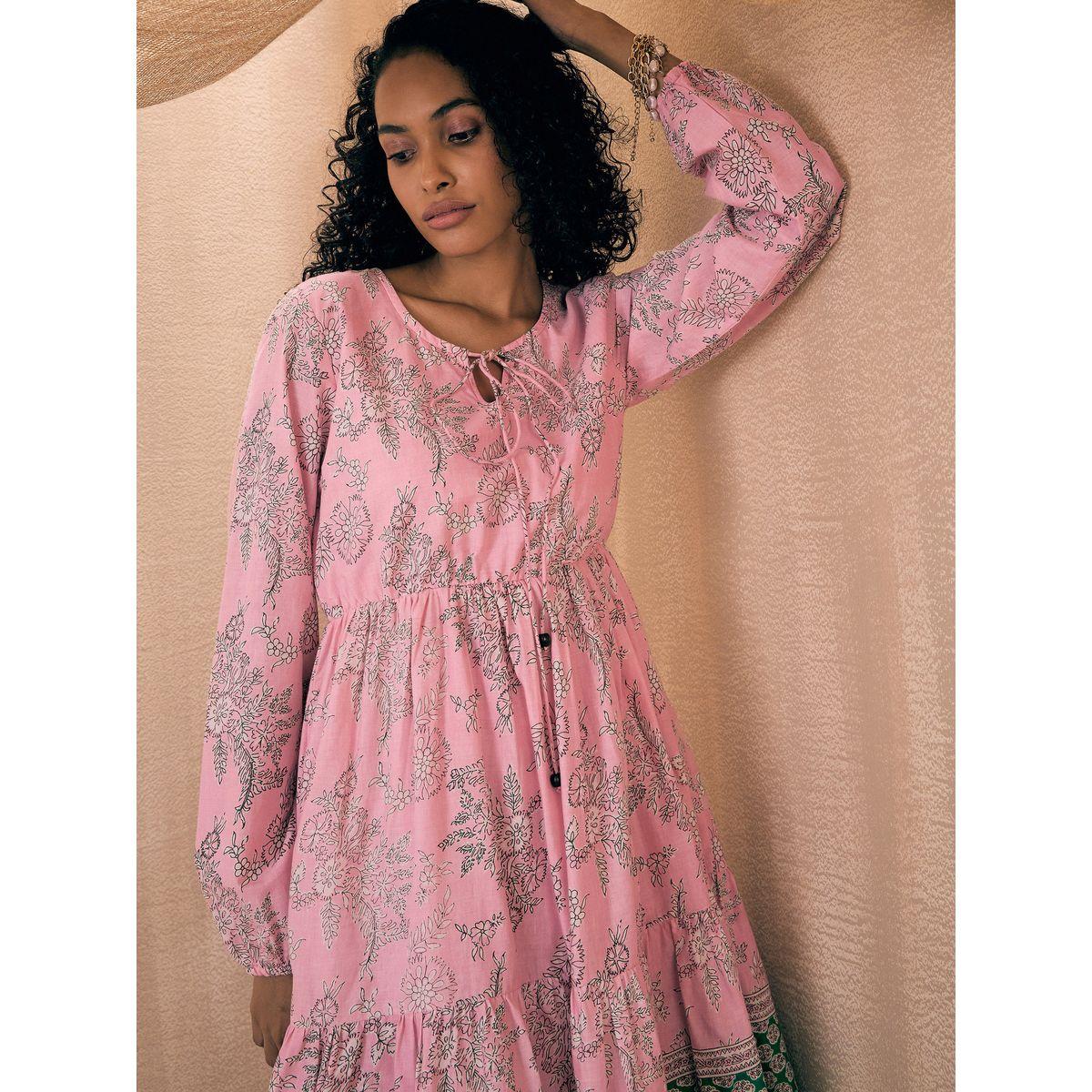 فستان سكاتر قصير مطبع بزهور ساسافراس × ستايلي-women-clothing-dresses-image-4