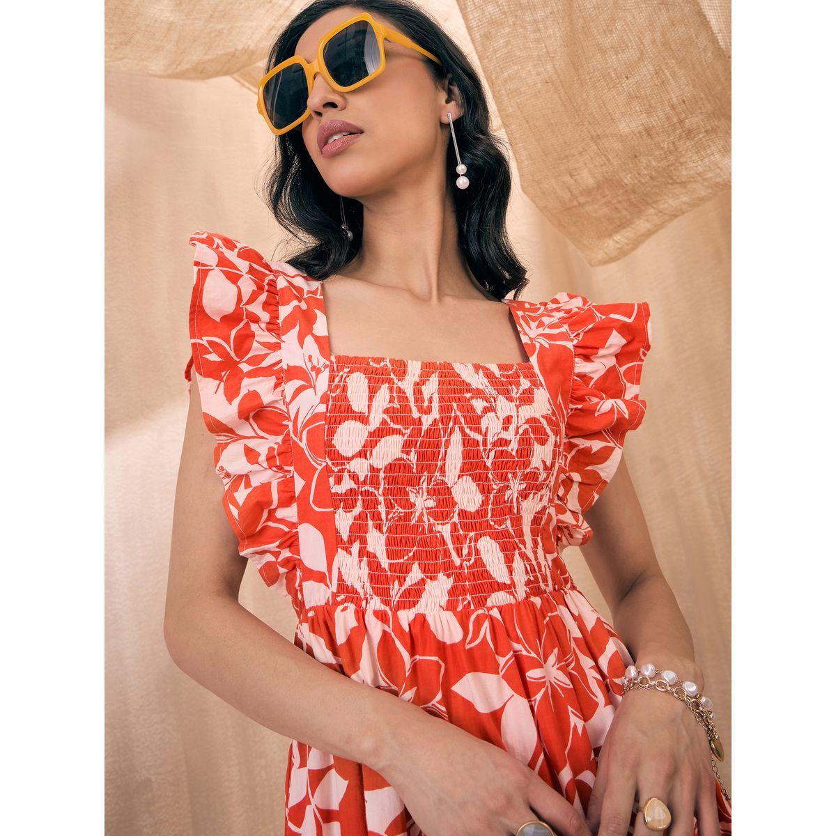 Sassafras X Styli  All Over Print Tie-Up Back A-Line Maxi Dress-women-clothing-dresses-image-4