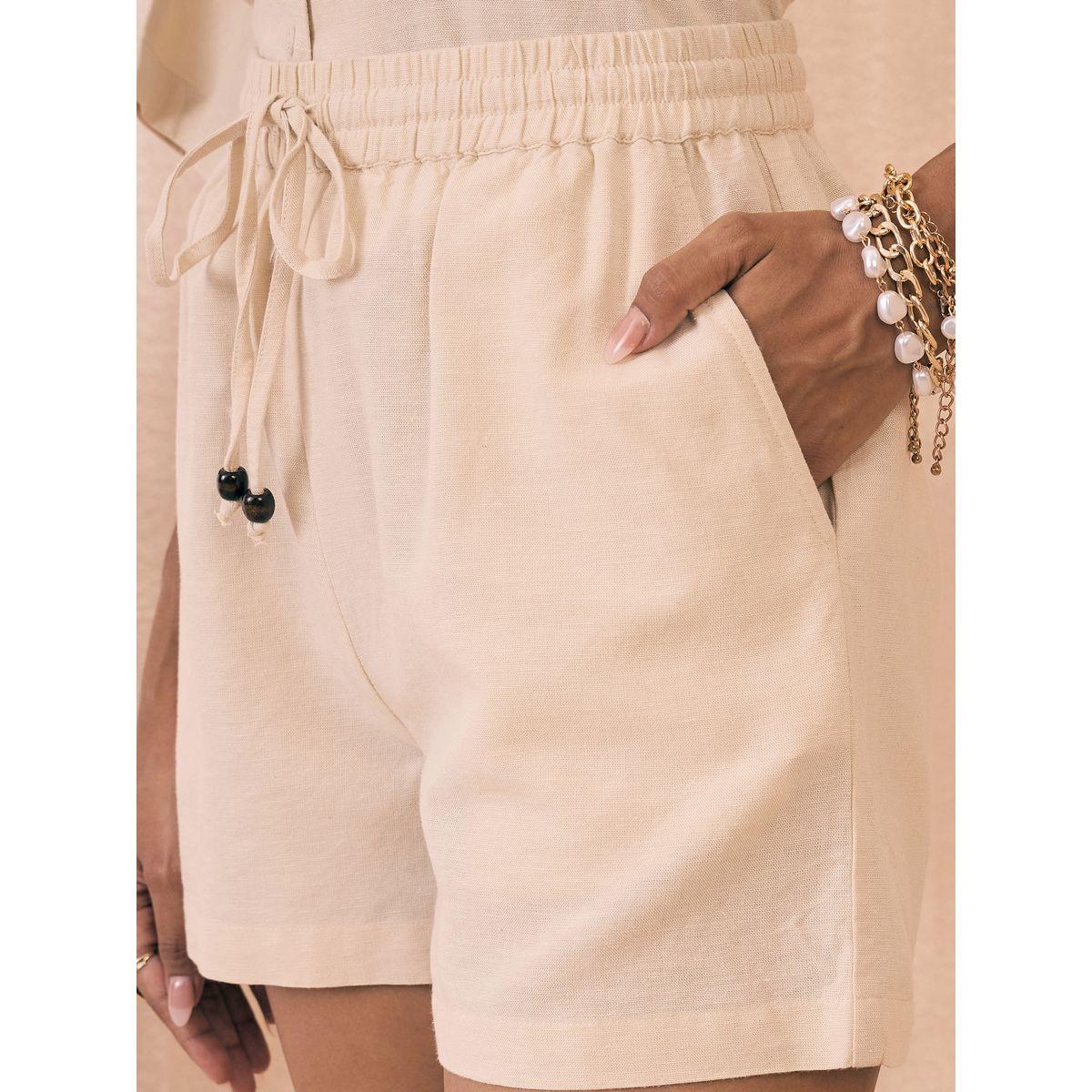 Sassafras X Styli  Solid Crop Shirt & Shorts Co-Ords-women-clothing-coordsets-image-4