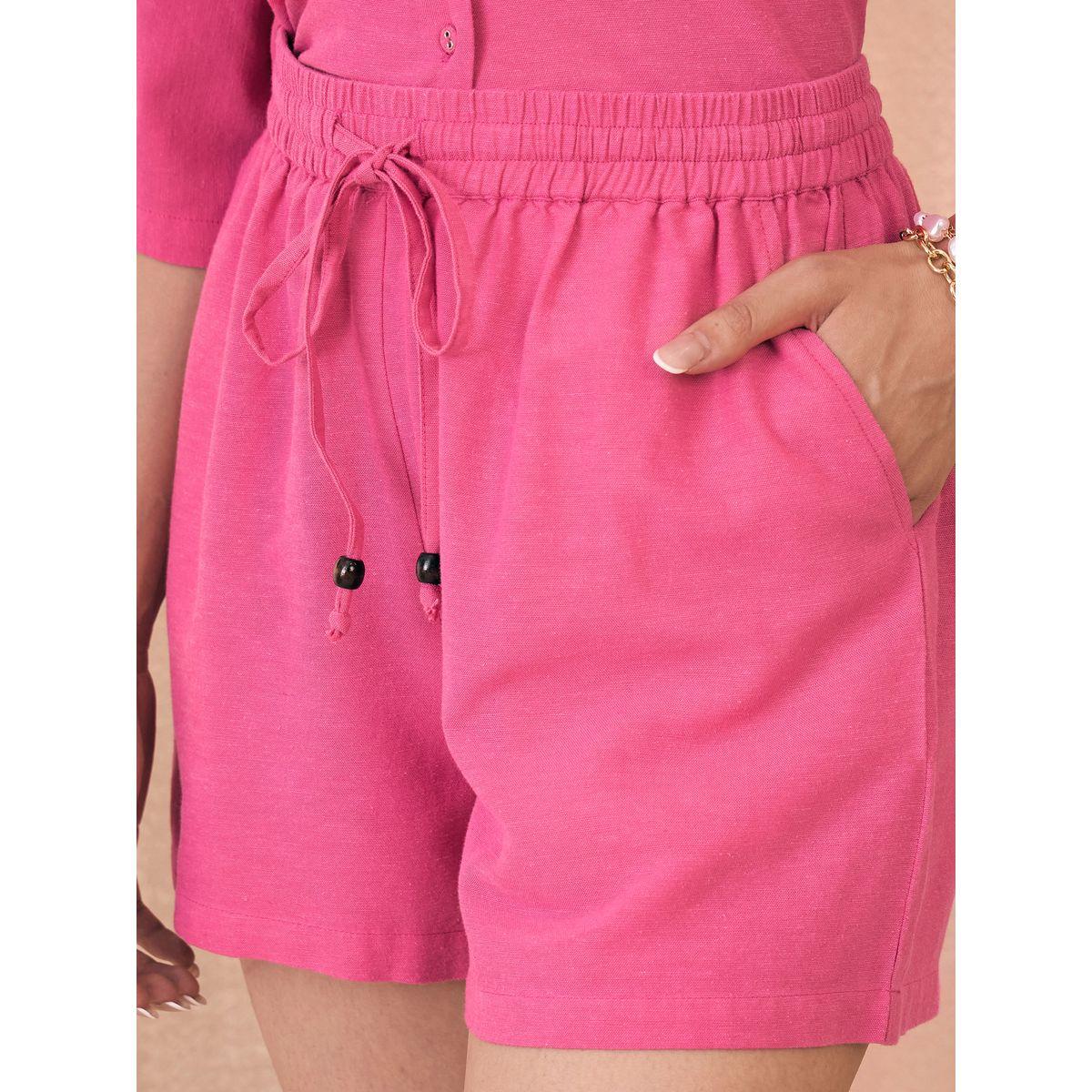 Sassafras X Styli  Solid Crop Shirt & Shorts Co-Ords-women-clothing-coordsets-image-5