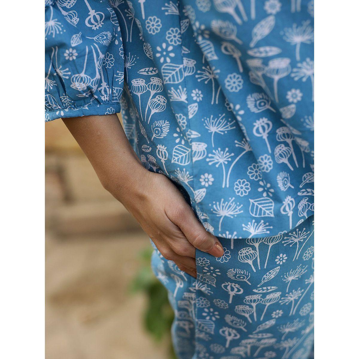 Sanskrutihomes X Styli  Cotton All Over Print Top & Straight Pyjama Set-women-clothing-nightwear-pyjamas-longsets-image-10