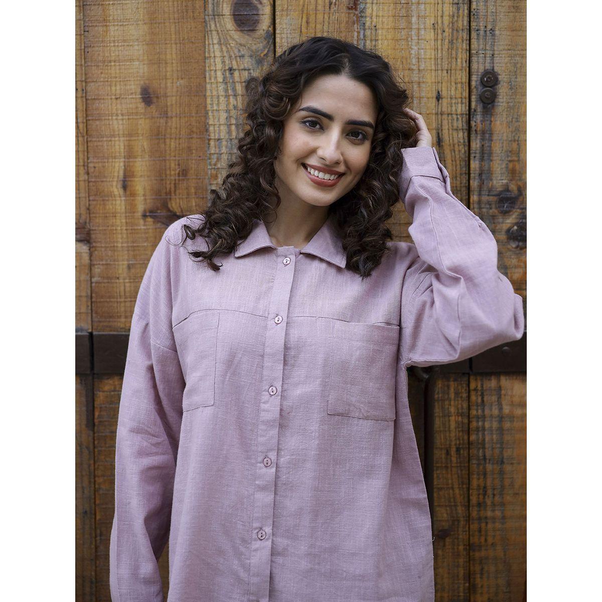 Sanskrutihomes X Styli  Cotton Button Placket Shirt & Cuffed Pyjama Set-women-clothing-nightwear-pyjamas-longsets-image-5