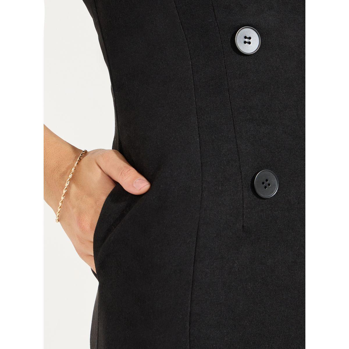Styli Halter Neck Blazer Midi Dress with Buttons-women-clothing-dresses-image-6