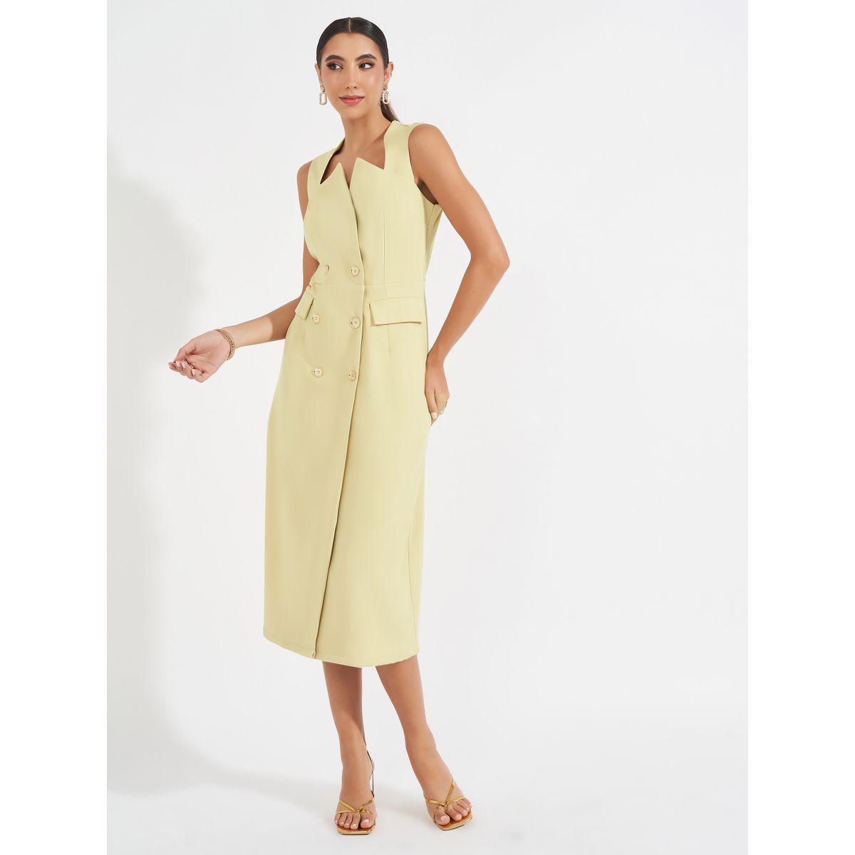 فستان ميدي بلا أكمام مع أزرار-women-clothing-dresses-image-2