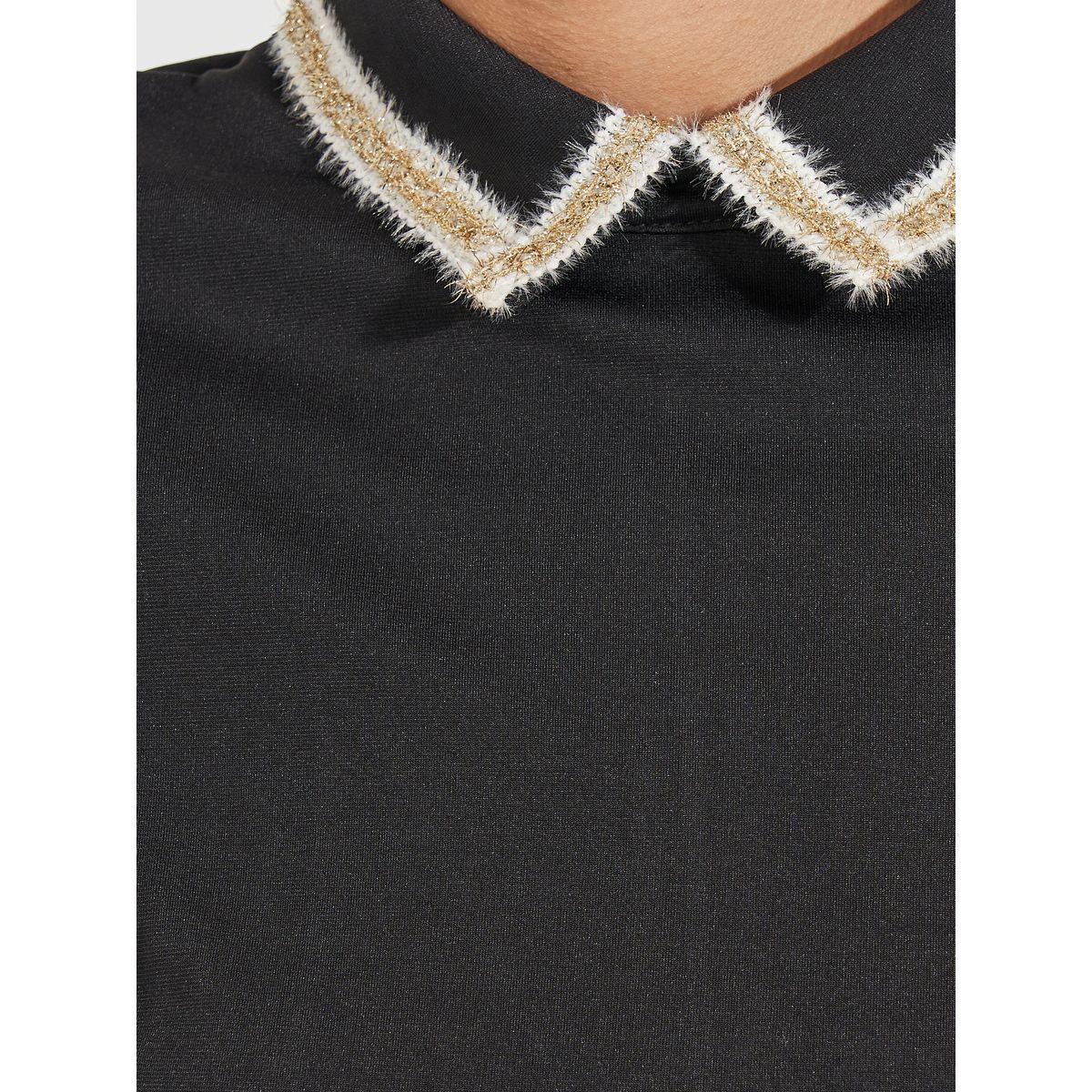 Styli Collared Short Sleeves Shift Mini Dress-women-clothing-dresses-image-3