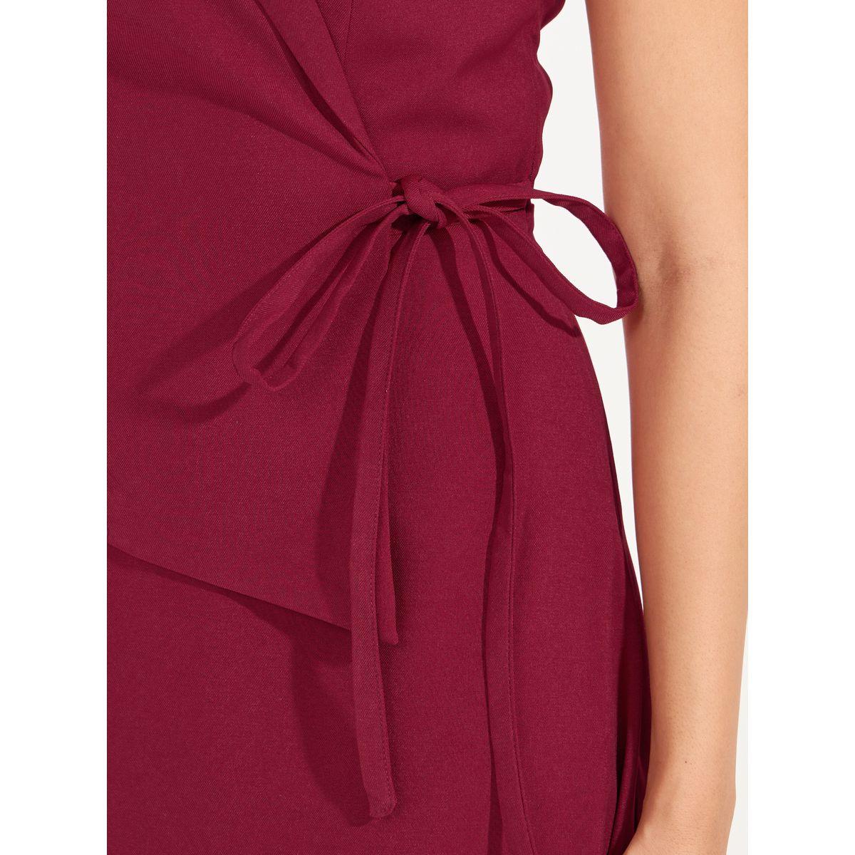 Styli Plain Tie-Up Sleeveless Blazer Midi Dress-women-clothing-dresses-image-3