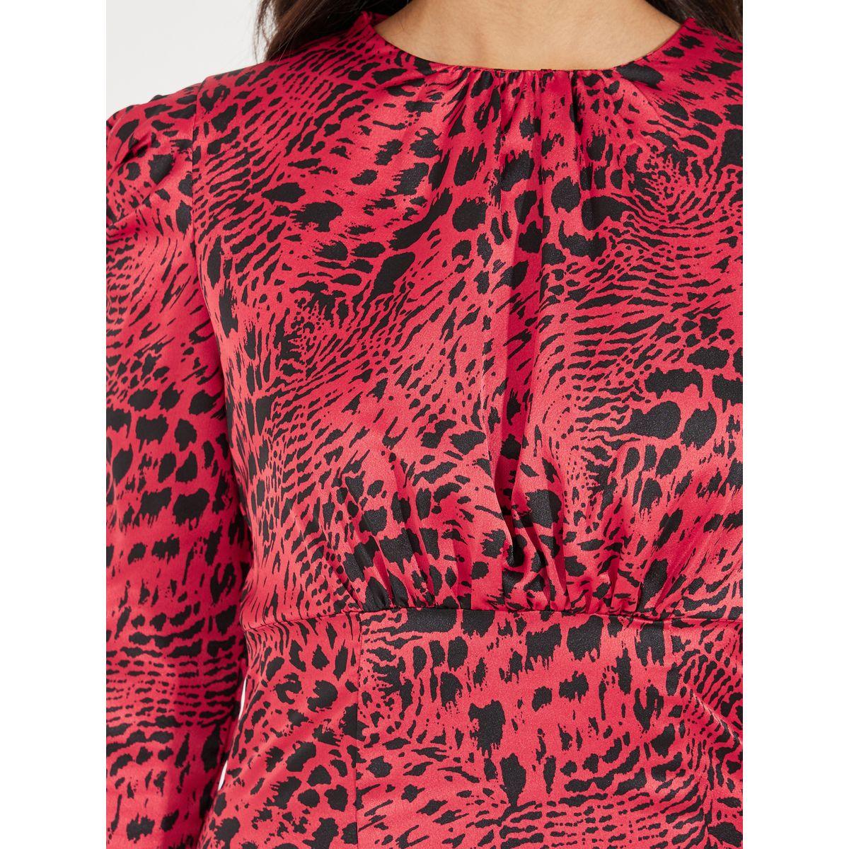 فستان ميدي مطبع بزهور واكمام 3/4-women-clothing-dresses-image-3