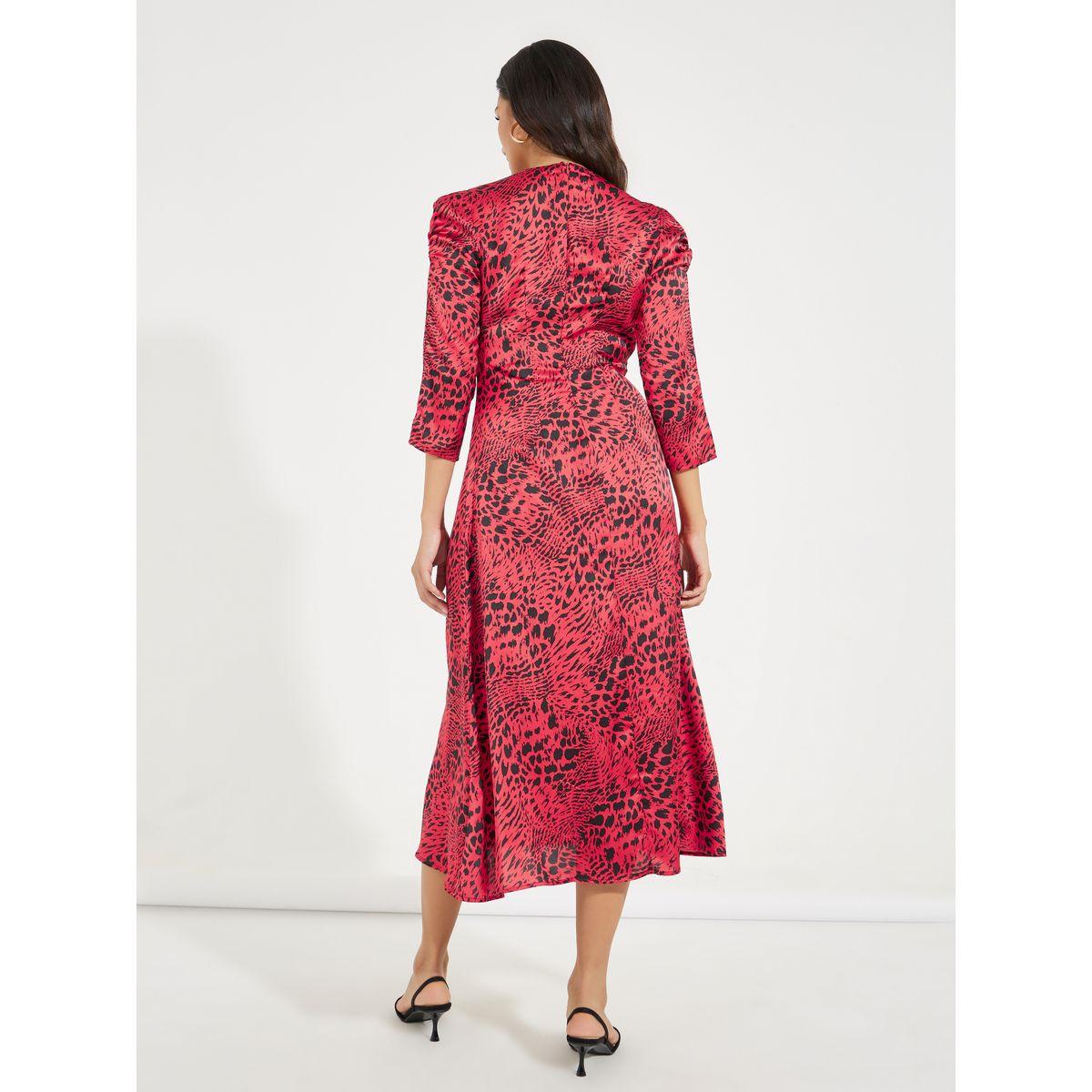 فستان ميدي مطبع بزهور واكمام 3/4-women-clothing-dresses-image-6