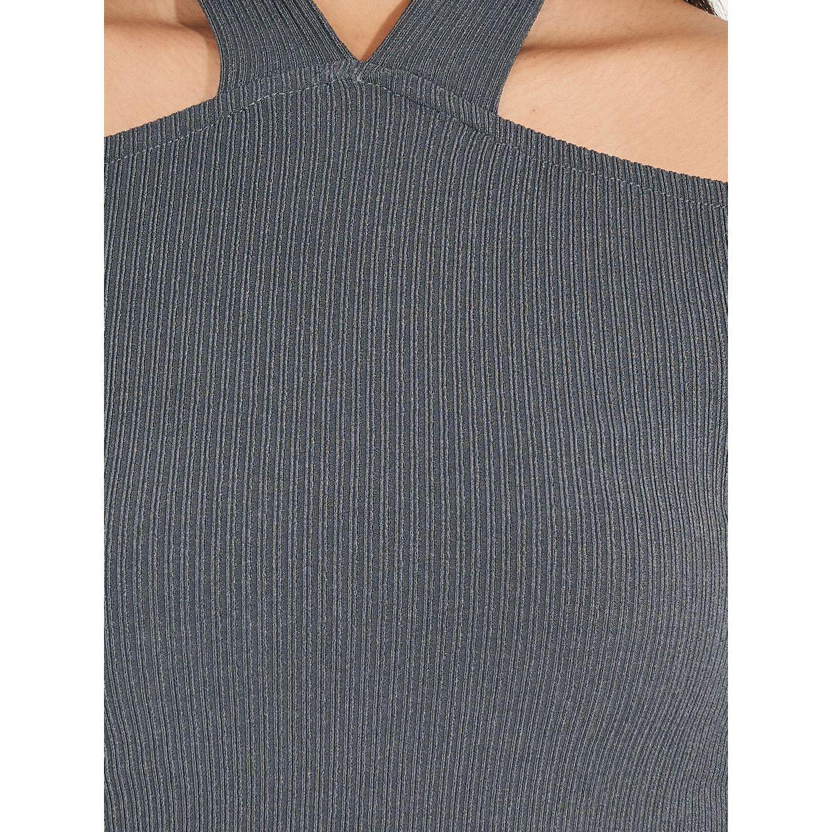 Styli Plain Cold Shoulder Sheath Midi Dress-women-clothing-dresses-image-5