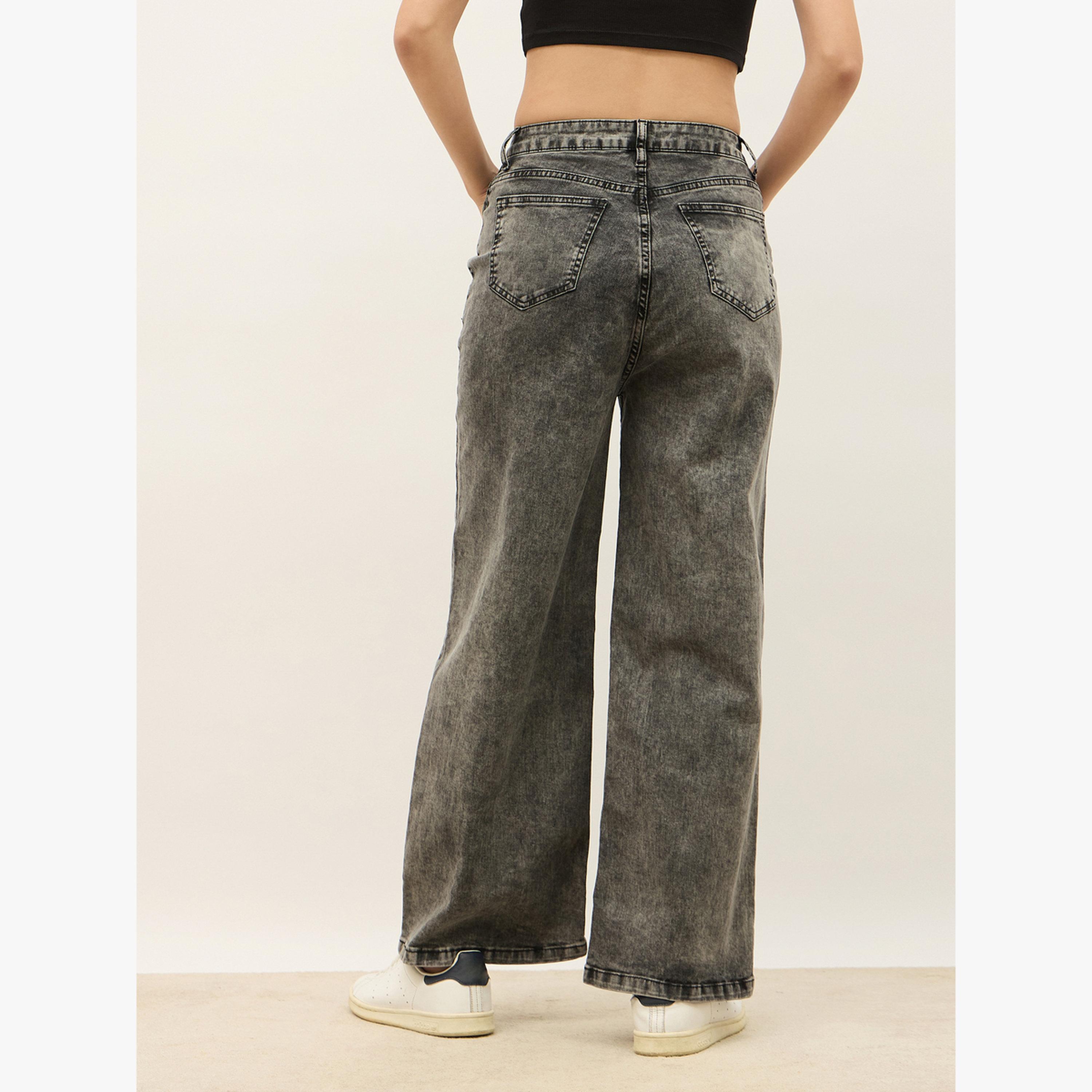 جينز بخصر مرتفع غير متماثل وقصة أرجل مستقيمة-women-clothing-bottoms-jeans-image-5