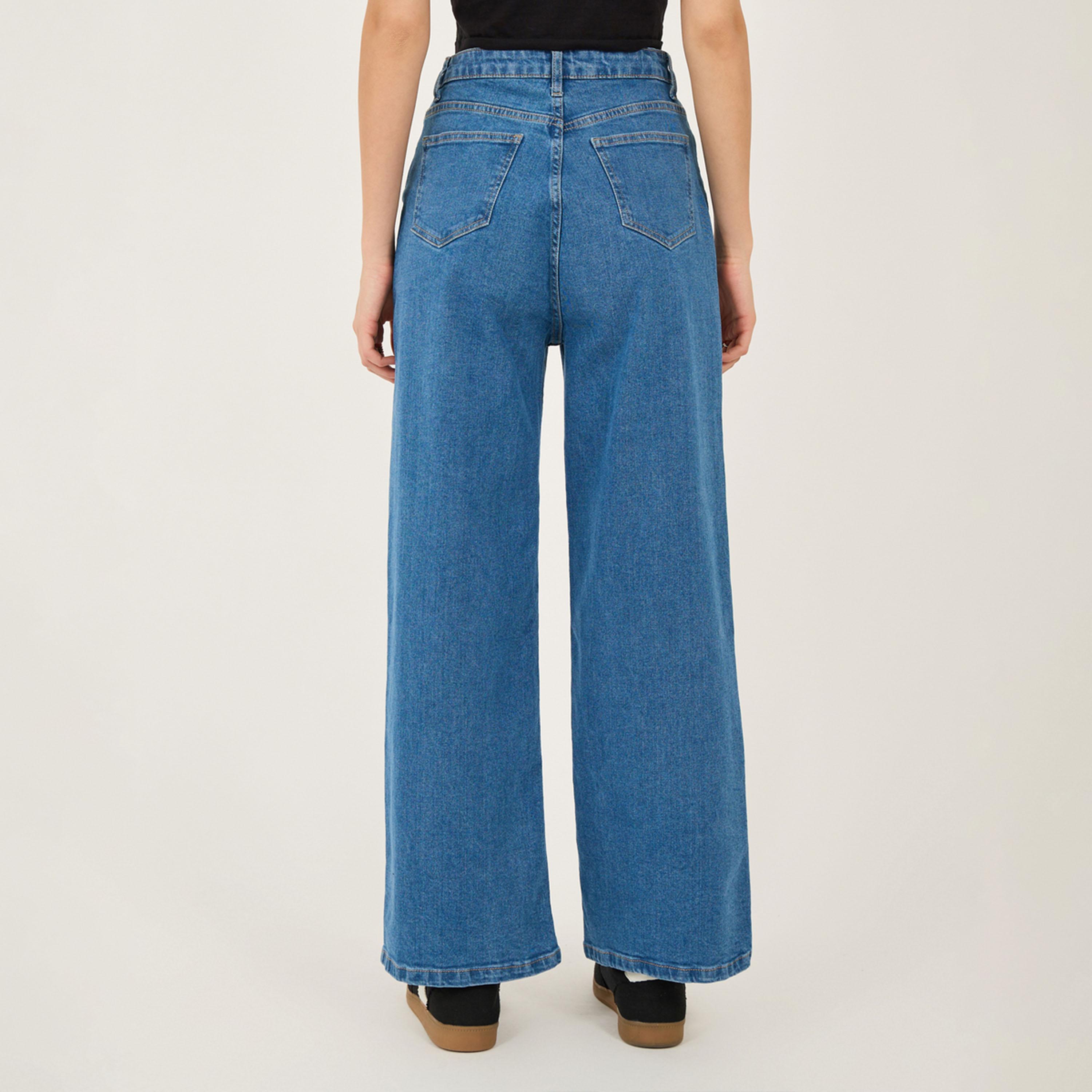 Styli High Rise Asymmetric Waist Straight Leg Jeans-women-clothing-bottoms-jeans-image-4
