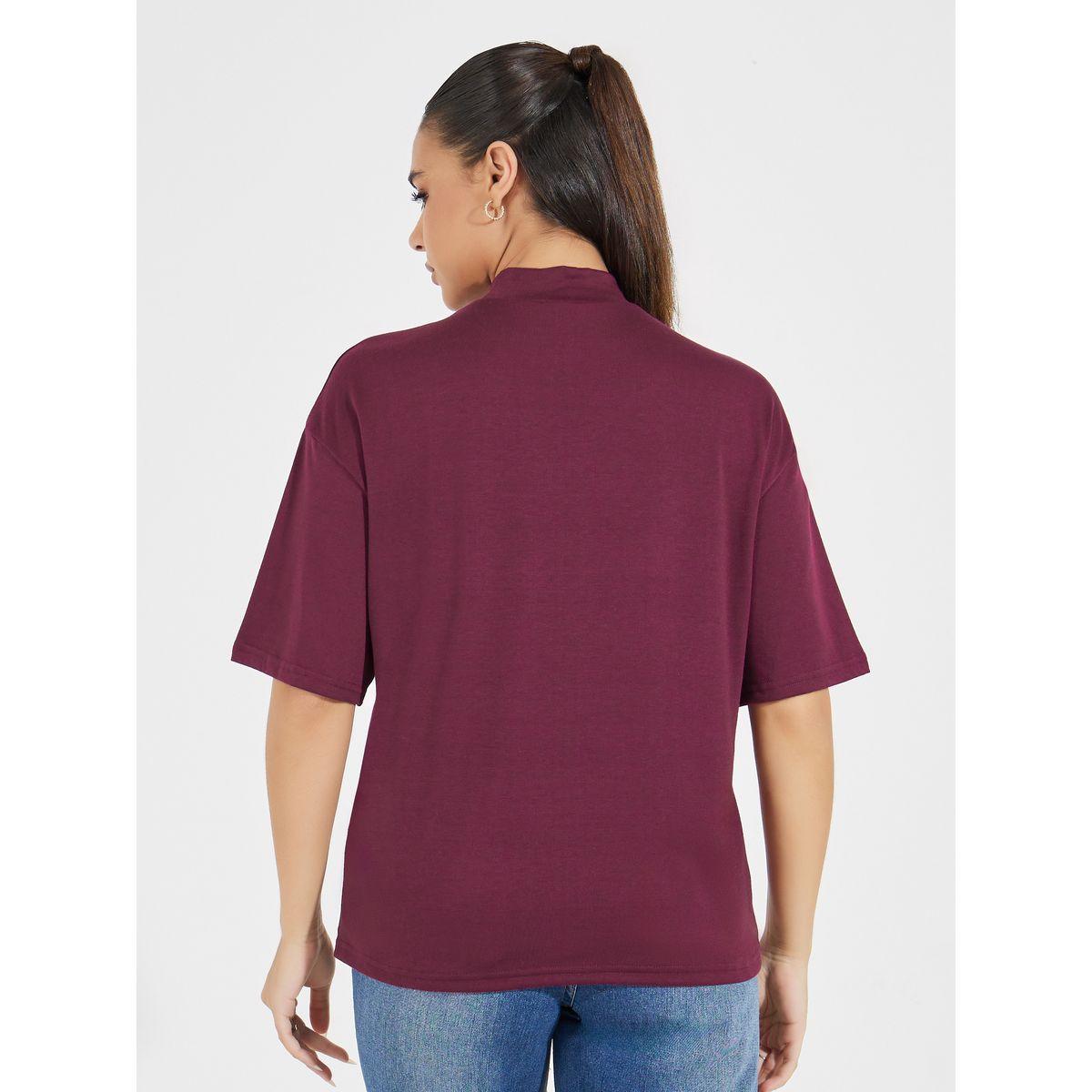 Styli Boxy High Neck Solid T-Shirt-women-clothing-tshirts-image-6