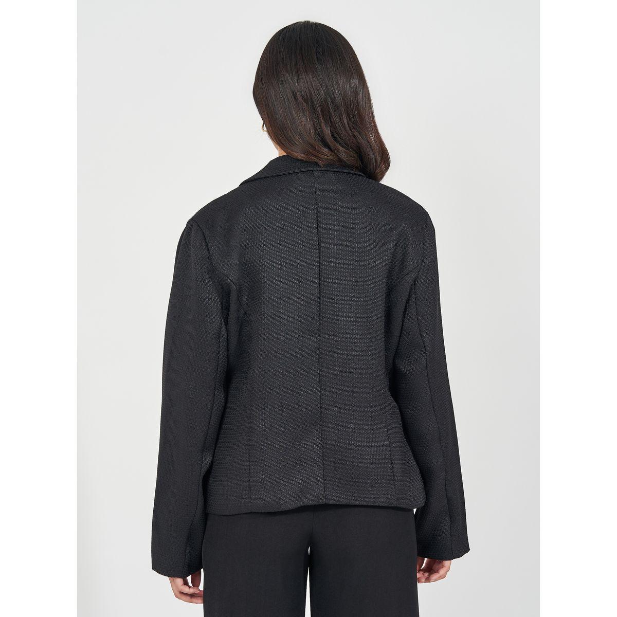 بليزر تويد بصفين أزرار وقصة عادية-women-clothing-coatsandjackets-blazers-image-4