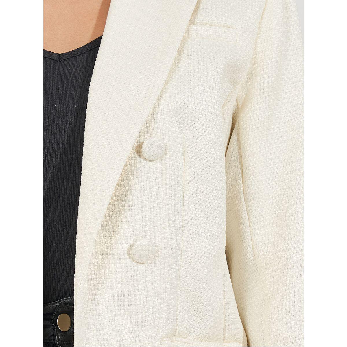 بليزر تويد بصفين أزرار وقصة عادية-women-clothing-coatsandjackets-blazers-image-3