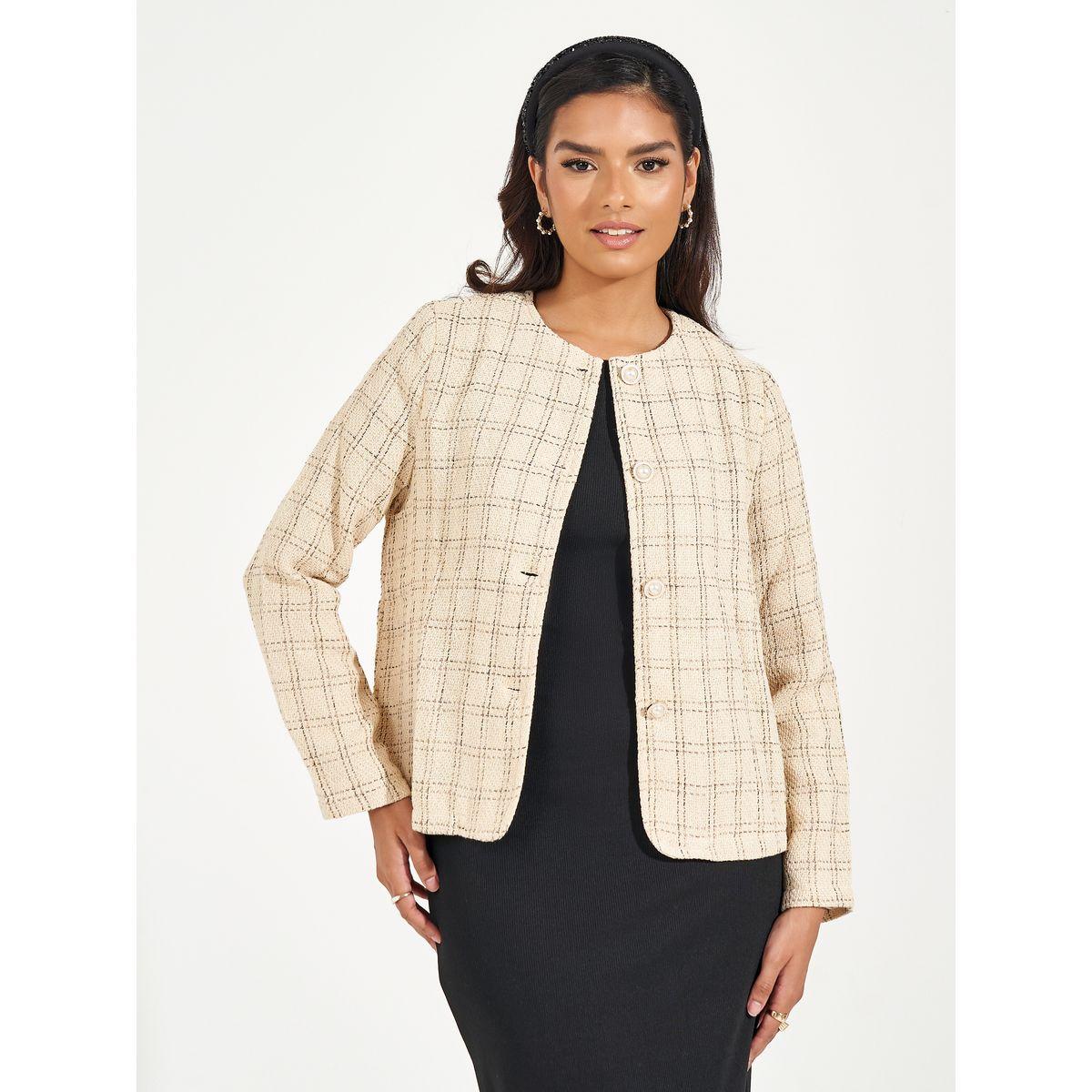 جاكيت تويد بقصة عادية-women-winterwear-coatsandjackets-jackets-image-1
