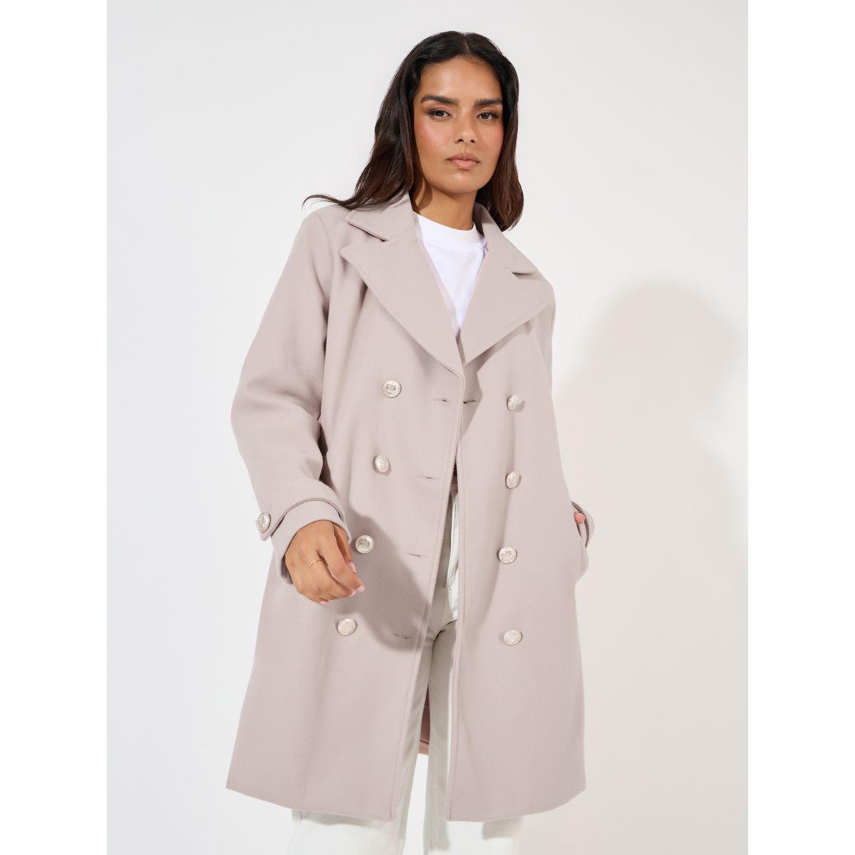 Styli Boxy Fit Longline Double Breasted Wool Like Coat-women-clothing-coatsandjackets-coats-image-1