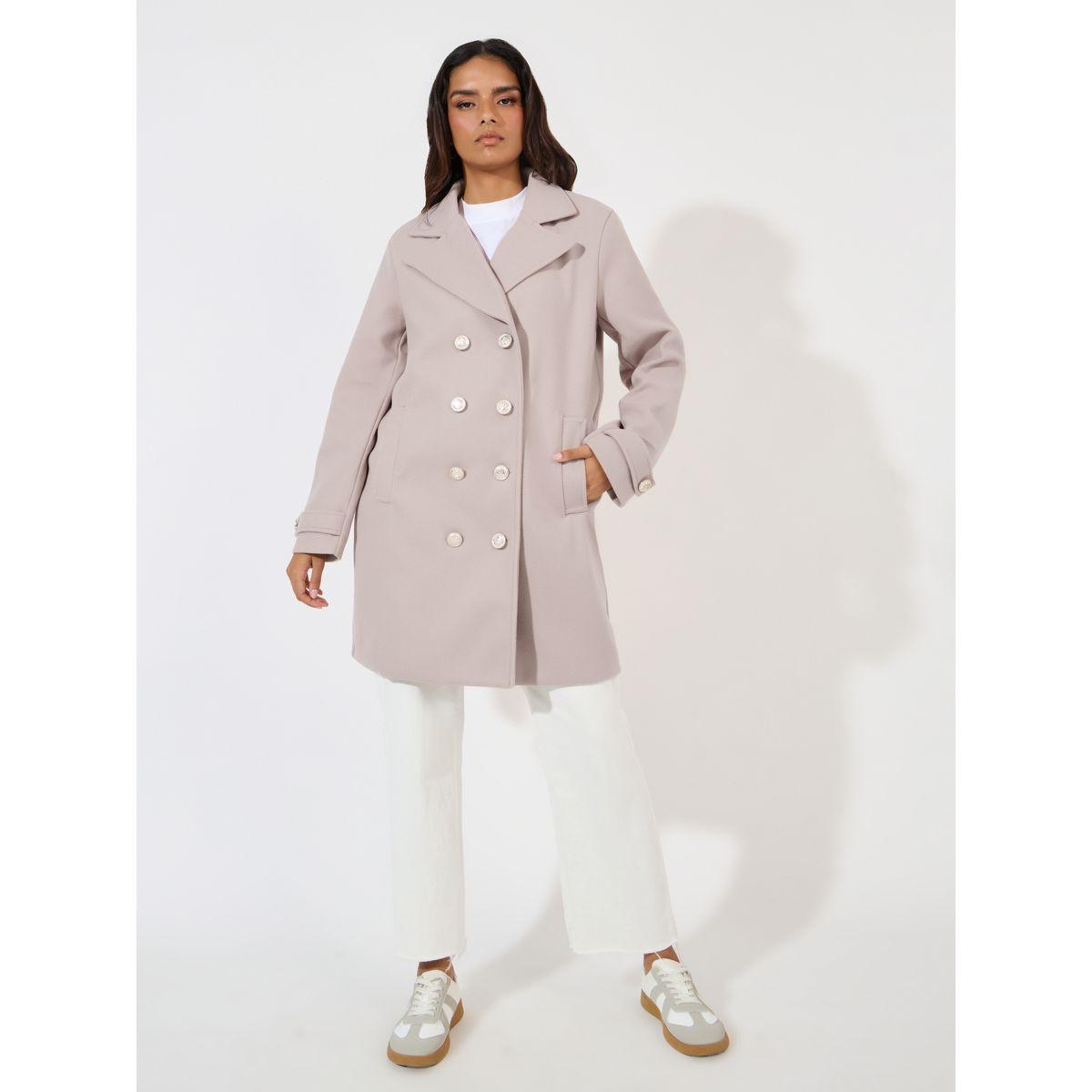 Styli Boxy Fit Longline Double Breasted Wool Like Coat-women-clothing-coatsandjackets-coats-image-3